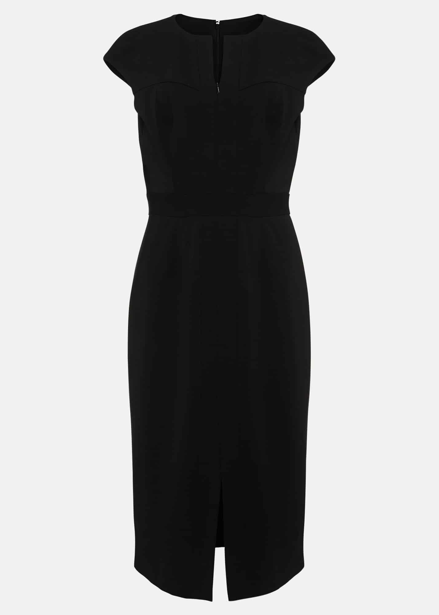 Karmie Black Ponte Bodycon Midi Dress