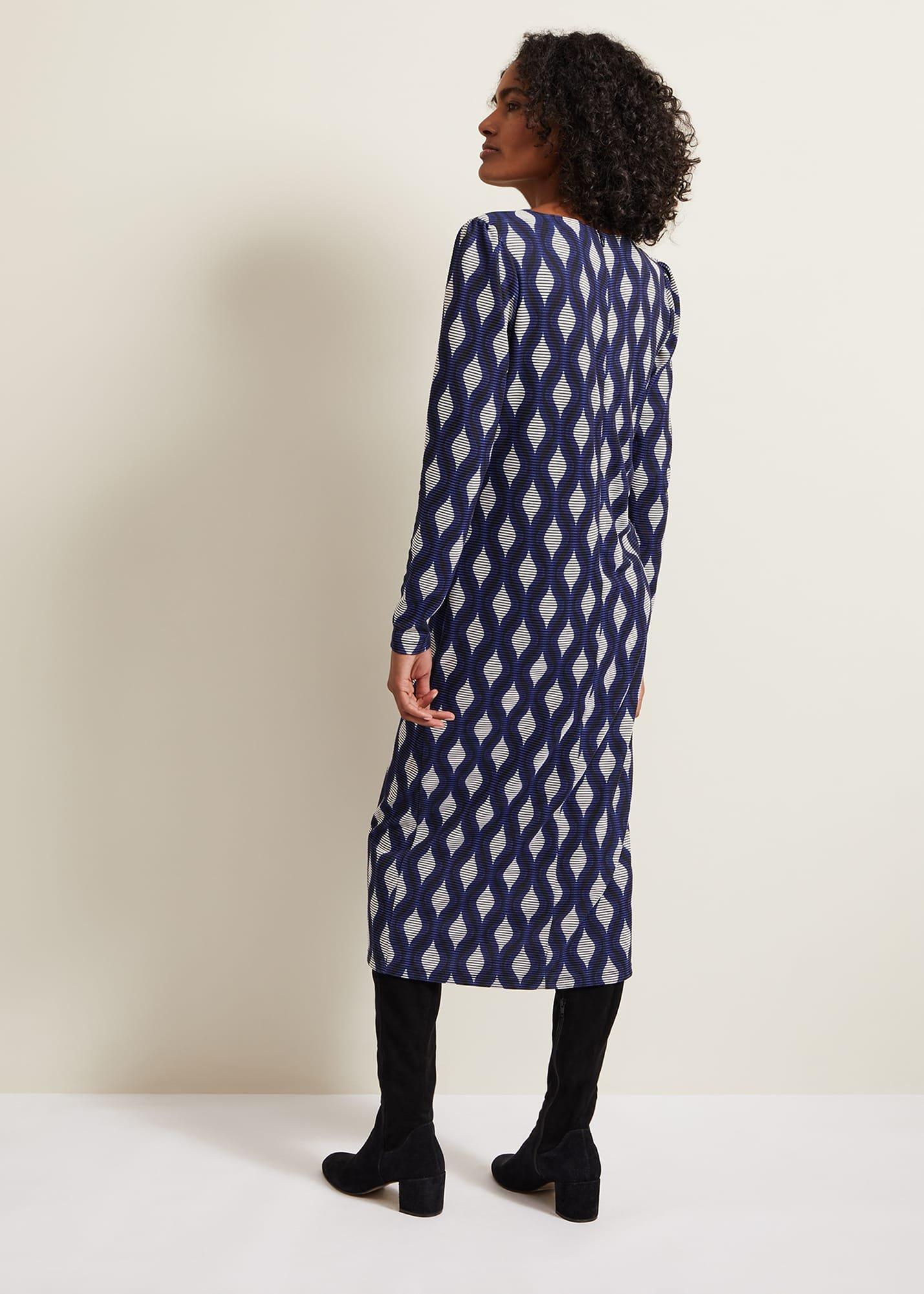 Kelly Geo Midi Shift Dress