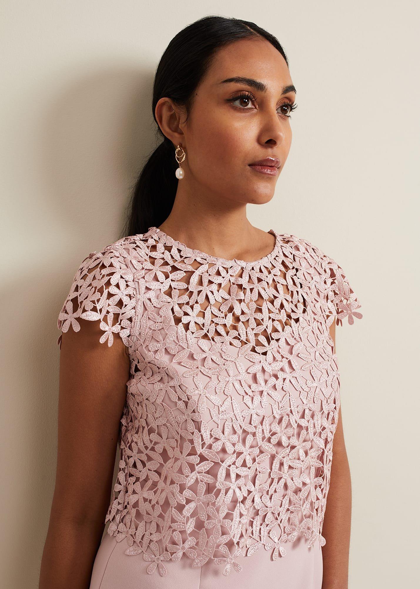 Petite Daisy Lace Midi Dress