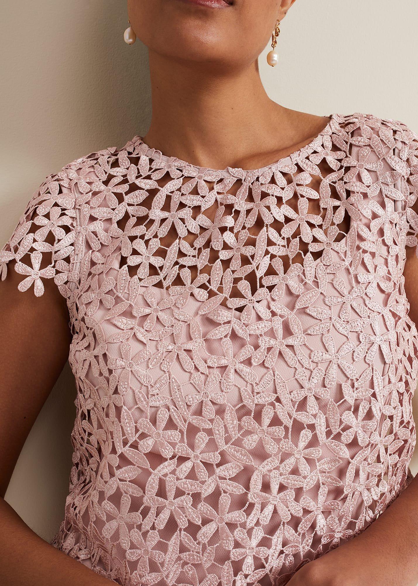 Petite Daisy Lace Midi Dress