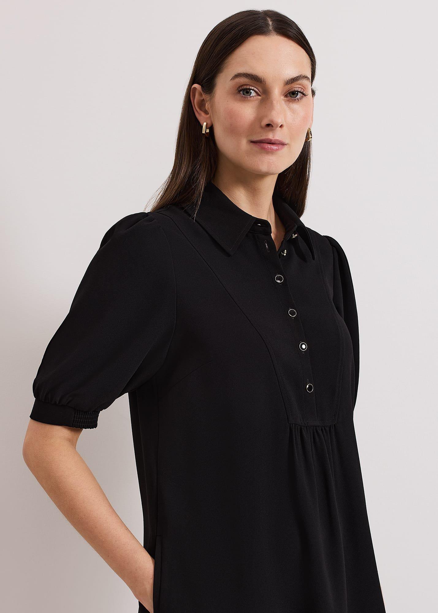 Claudia Button Swing Mini Dress