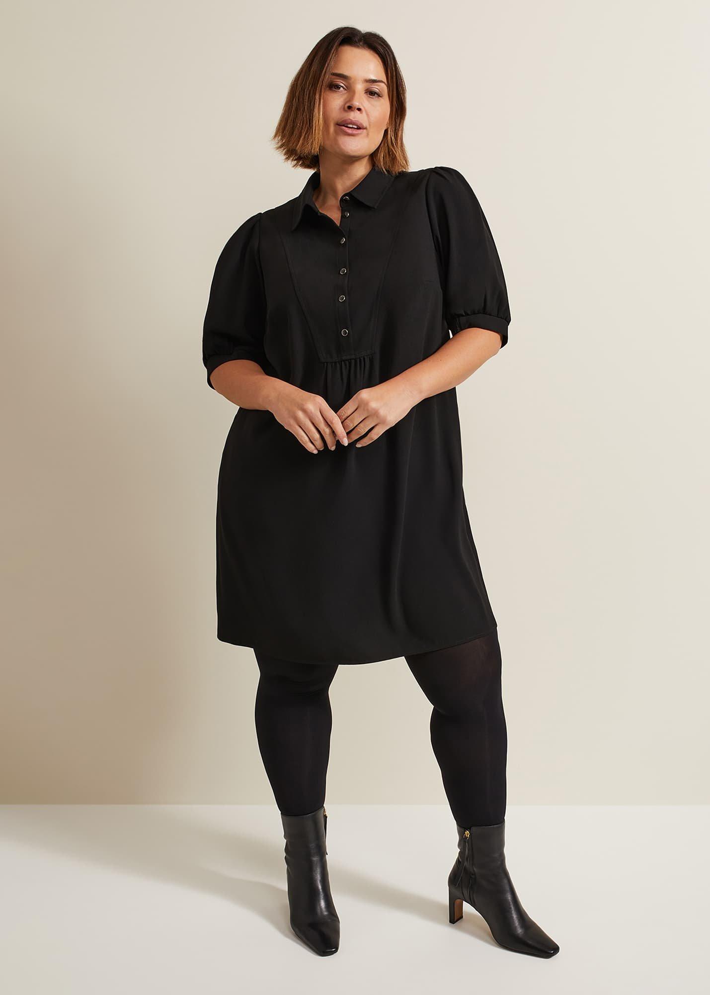 Claudia Button Swing Mini Dress