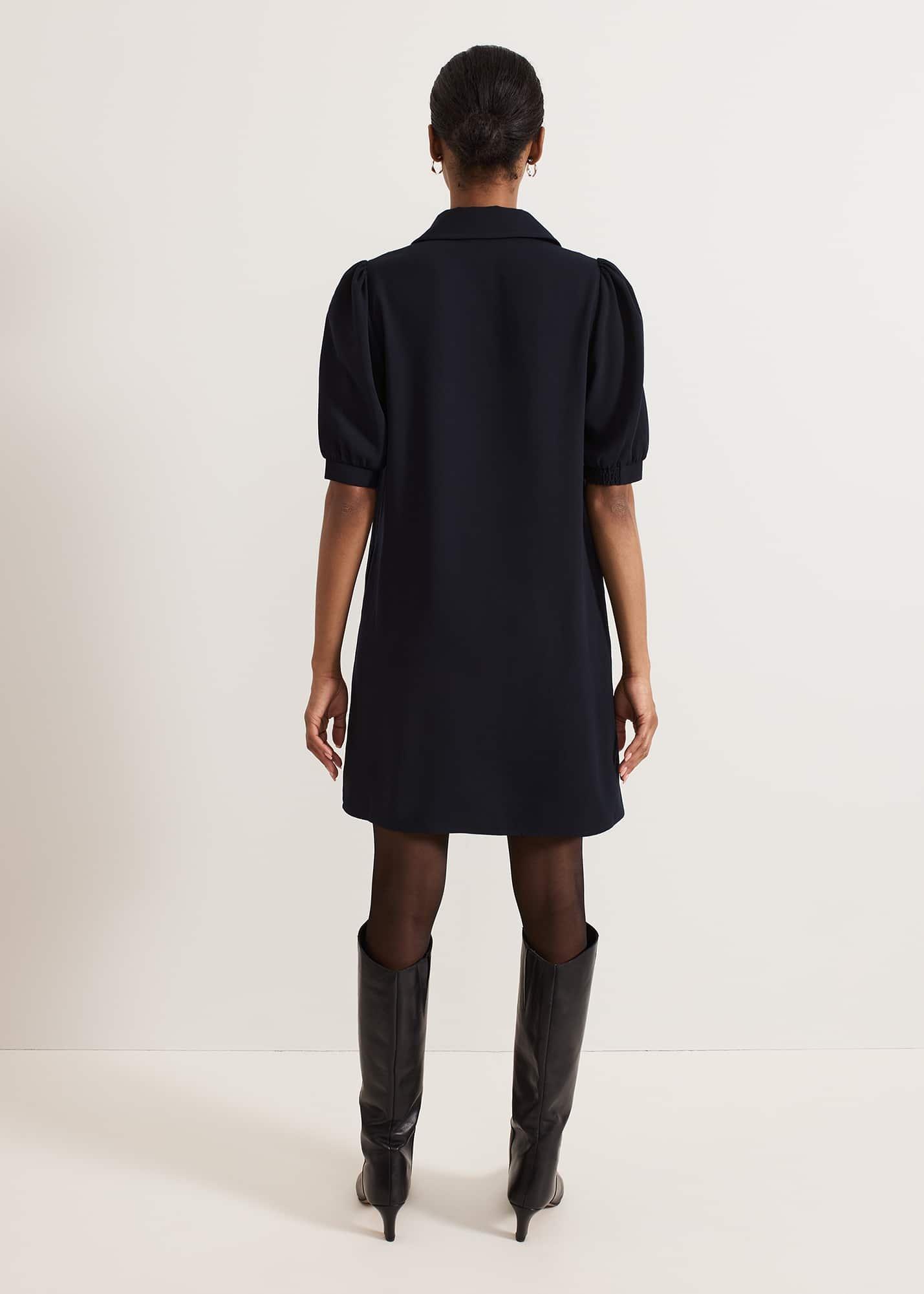 Claudia Button Swing Mini Dress