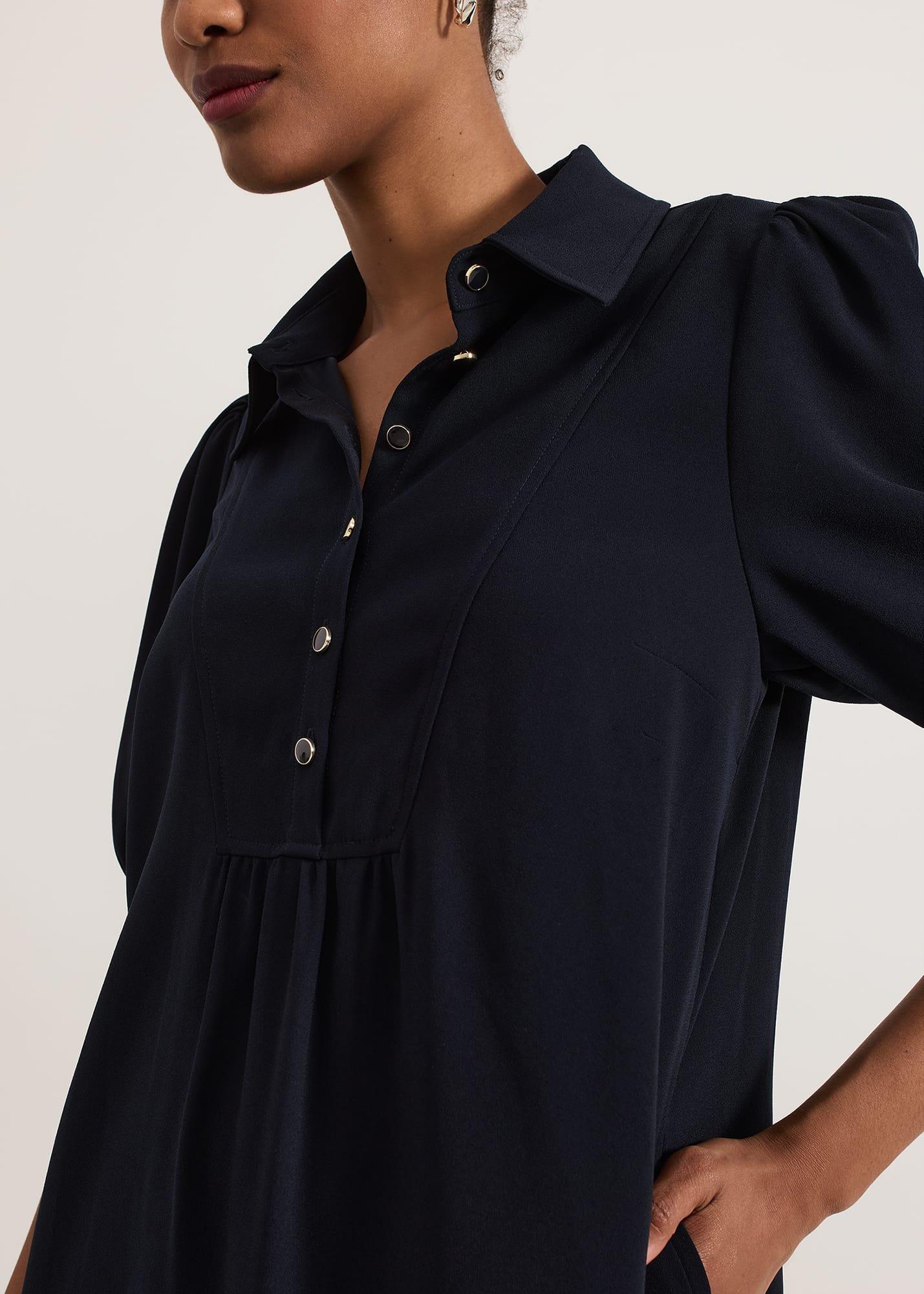 Claudia Button Swing Mini Dress