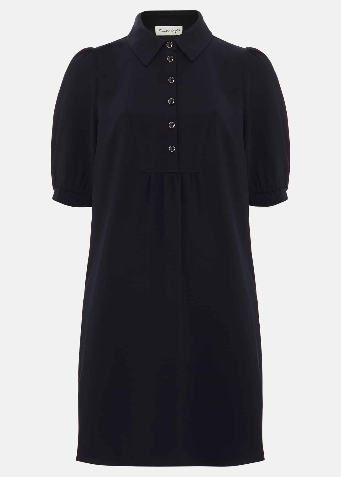 Claudia Button Swing Mini Dress