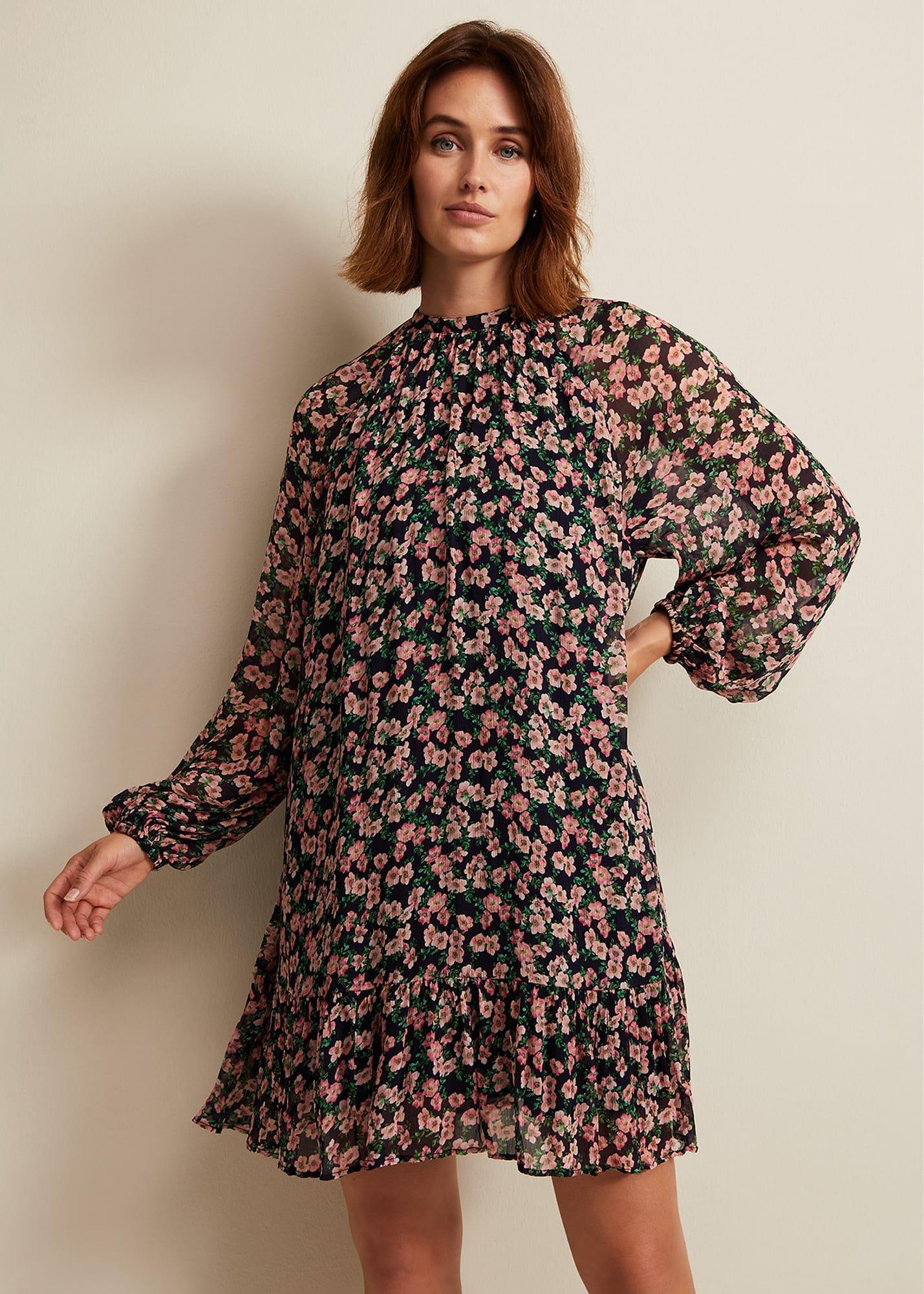 Betty Floral Print Swing Dress