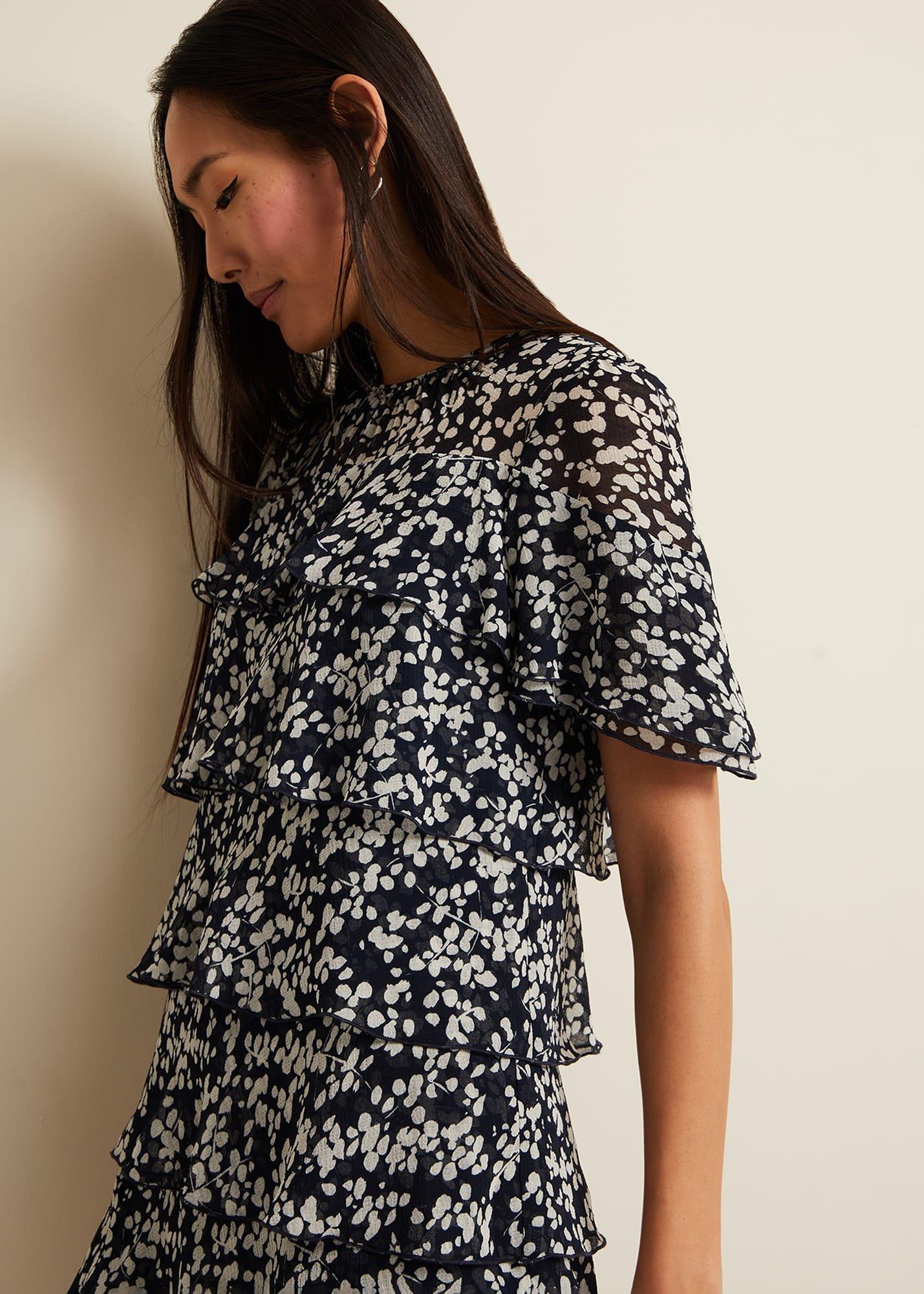 Maeve Floral Tiered Shift Dress