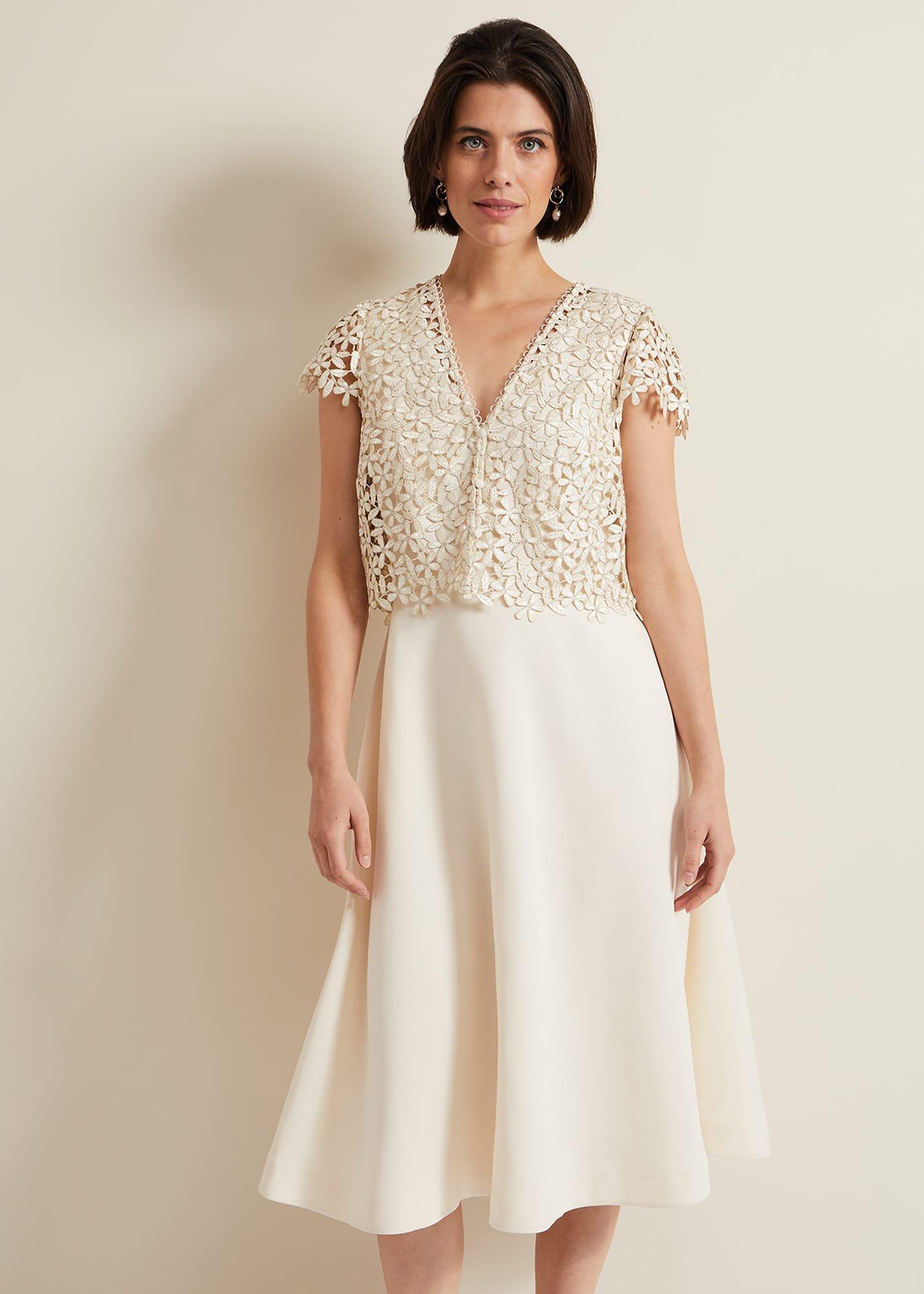 Maxine Lace Fit And Flare Dress