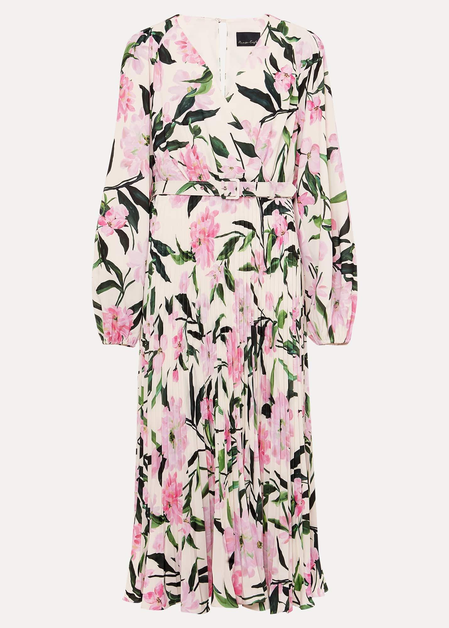 Penny Floral Pleat Midi Dress