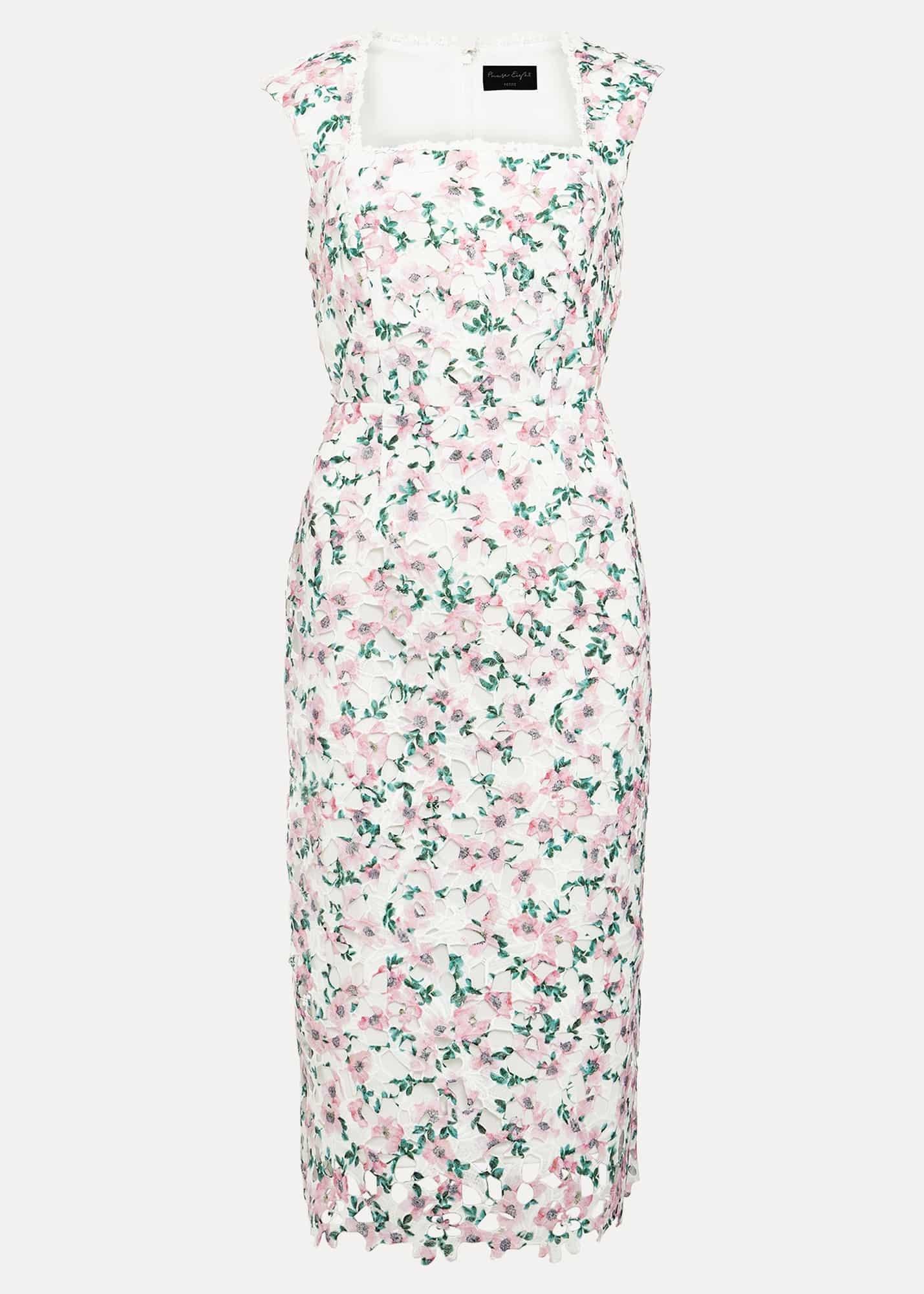 Petite Diana Floral Lace Midi Dress