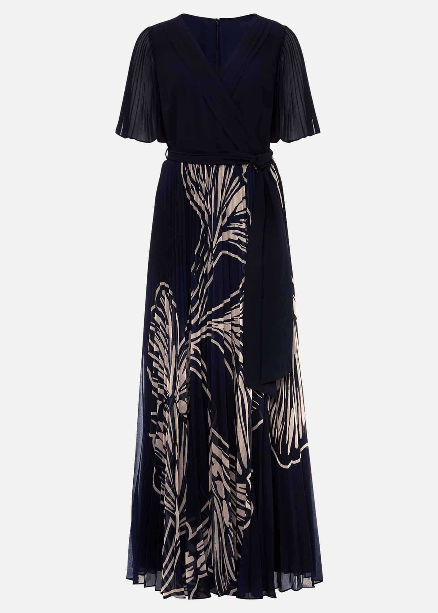 Abigail Printed Pleat Midaxi Dress