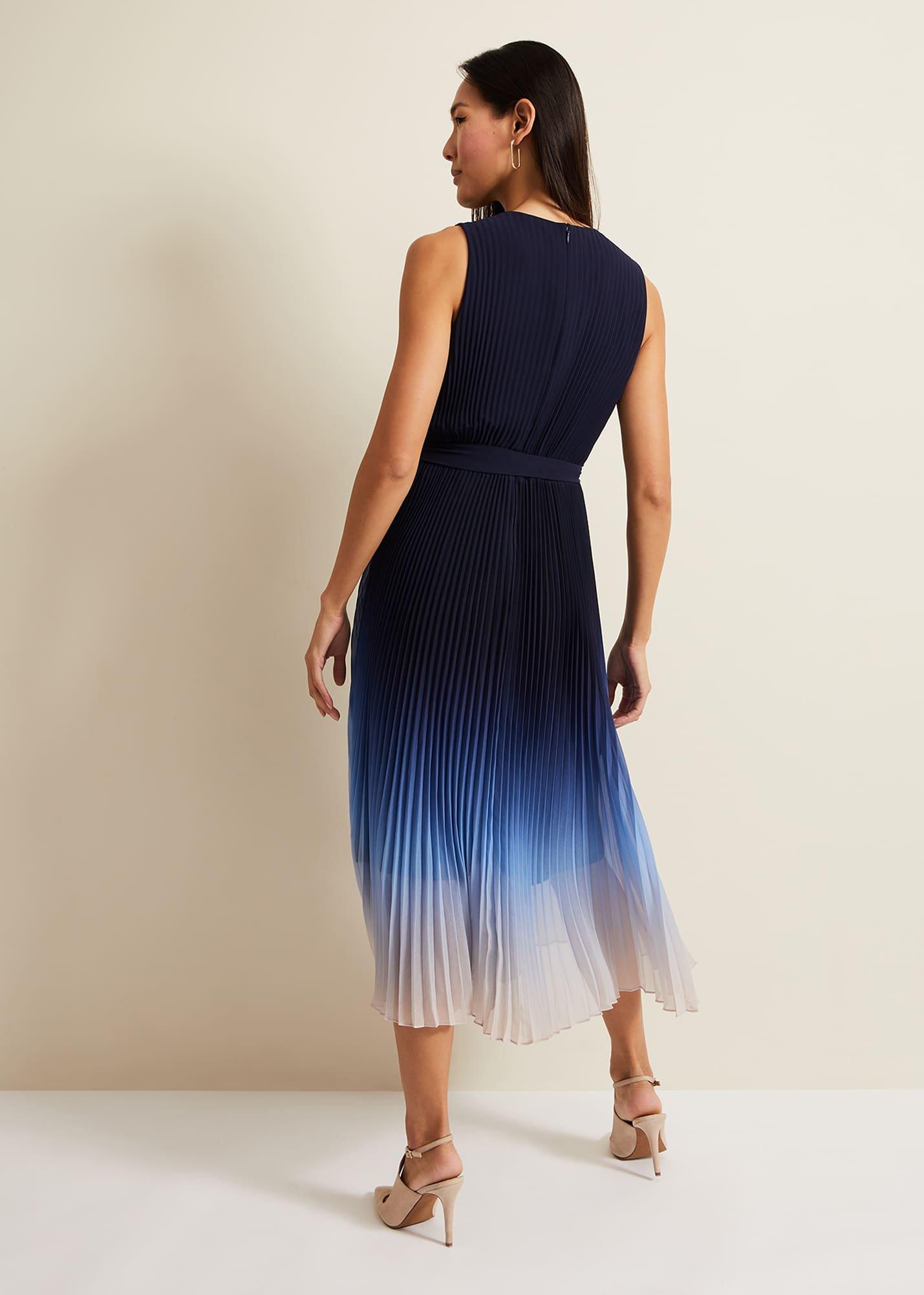Freya Ombre Pleat Midi Dress