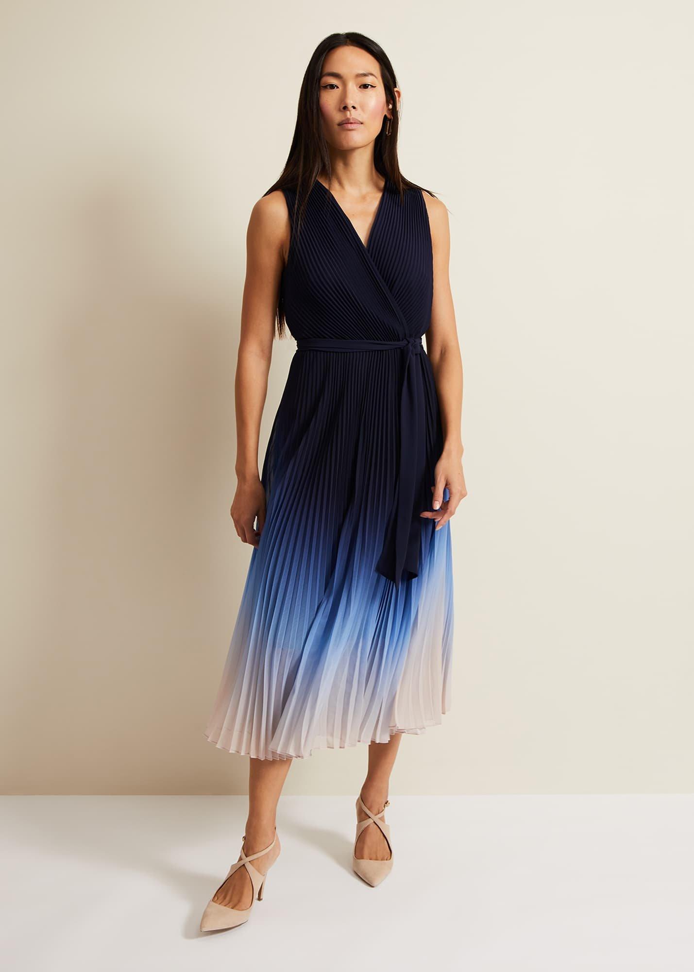 Freya Ombre Pleat Midi Dress