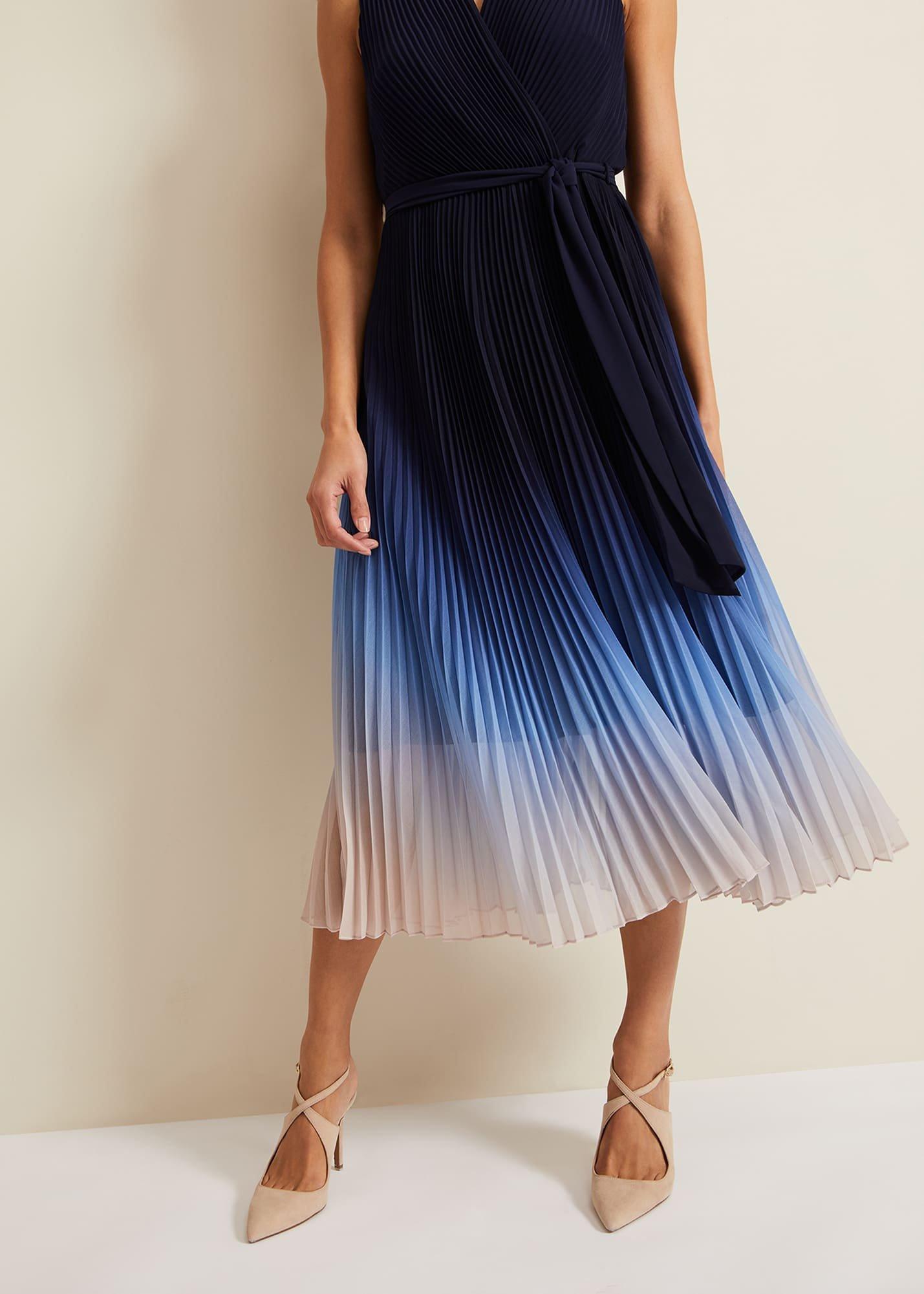 Freya Ombre Pleat Midi Dress