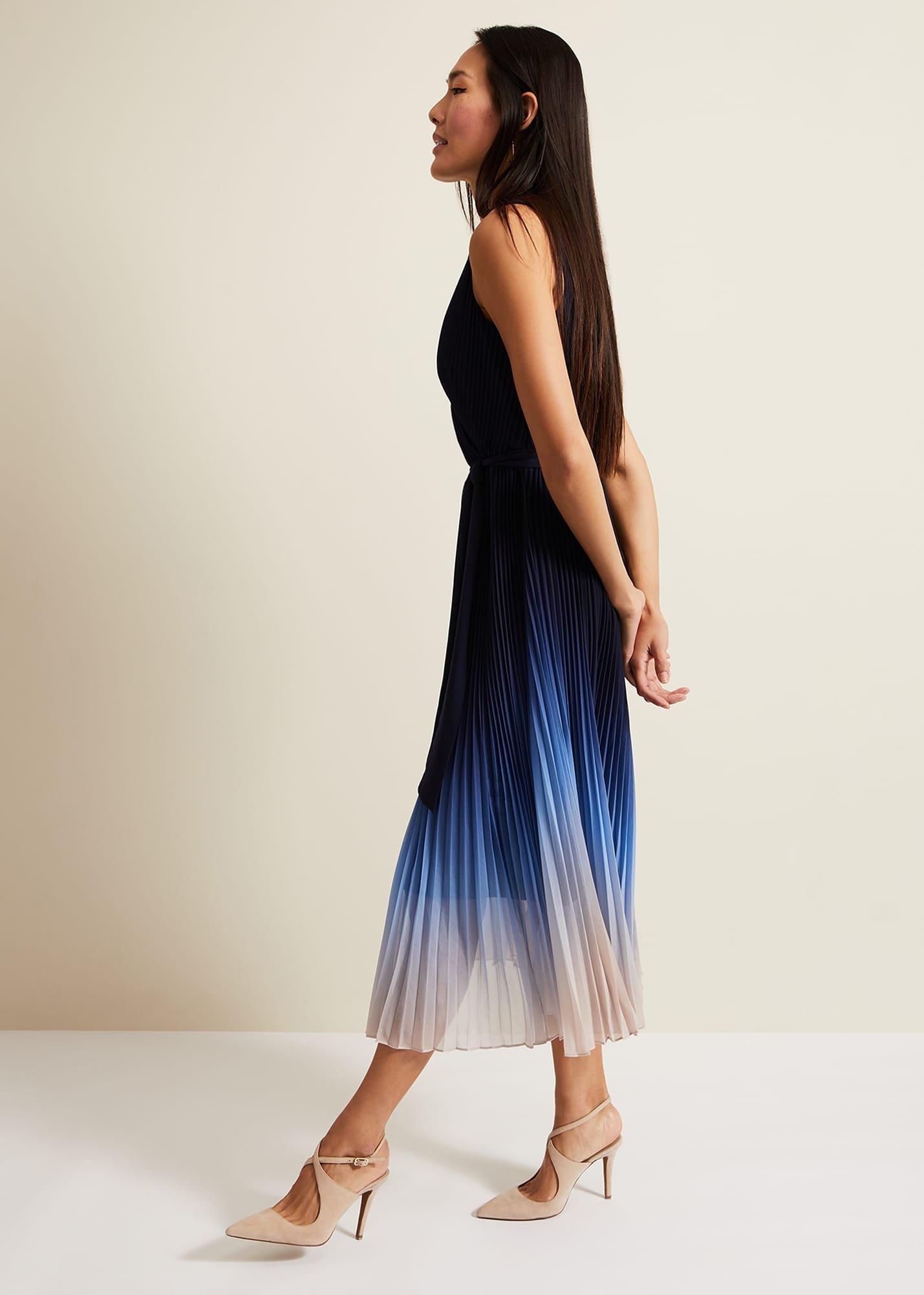Freya Ombre Pleat Midi Dress