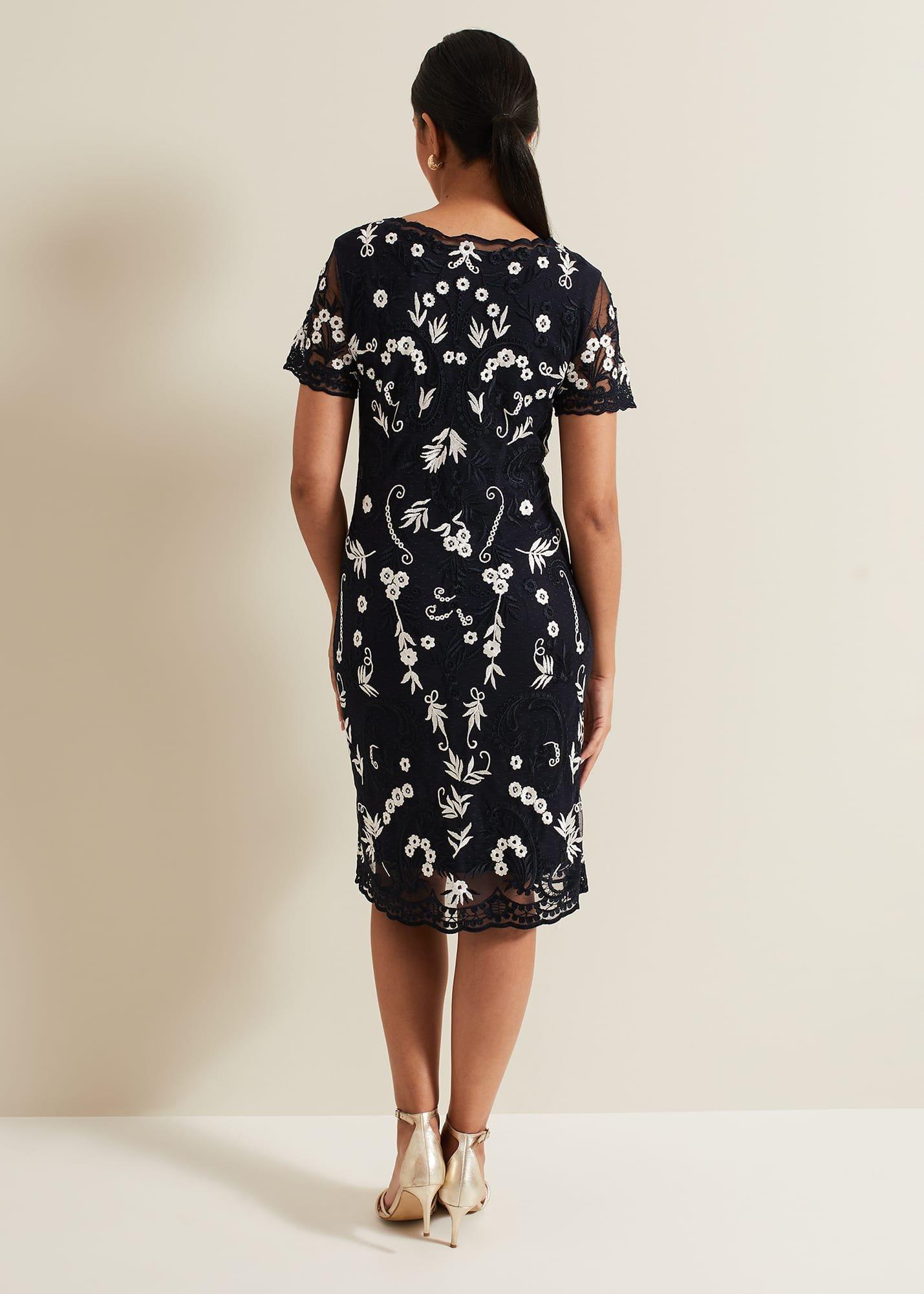 Petite Florisa Embroidered Dress