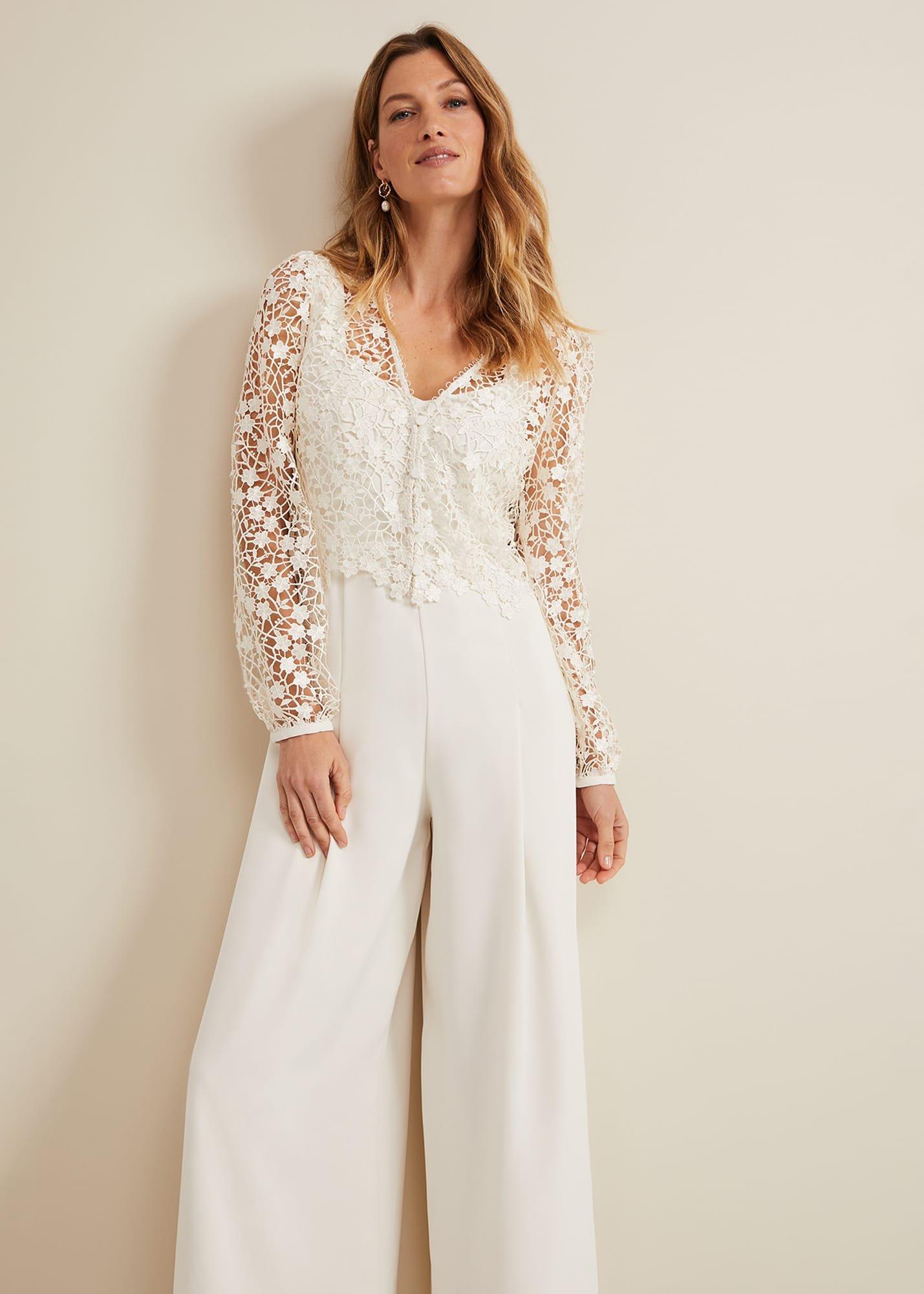 Mariposa Cream Lace Jumpsuit