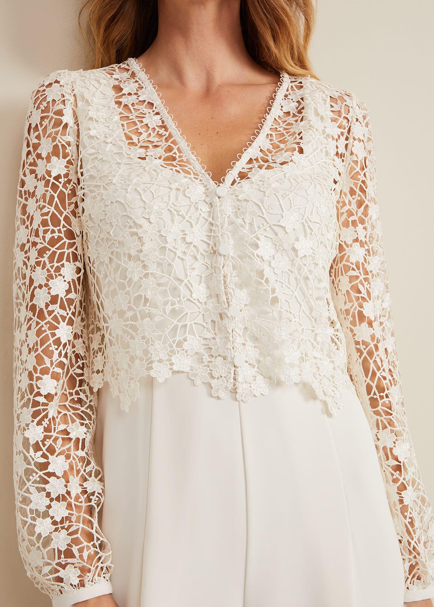 Mariposa Cream Lace Jumpsuit