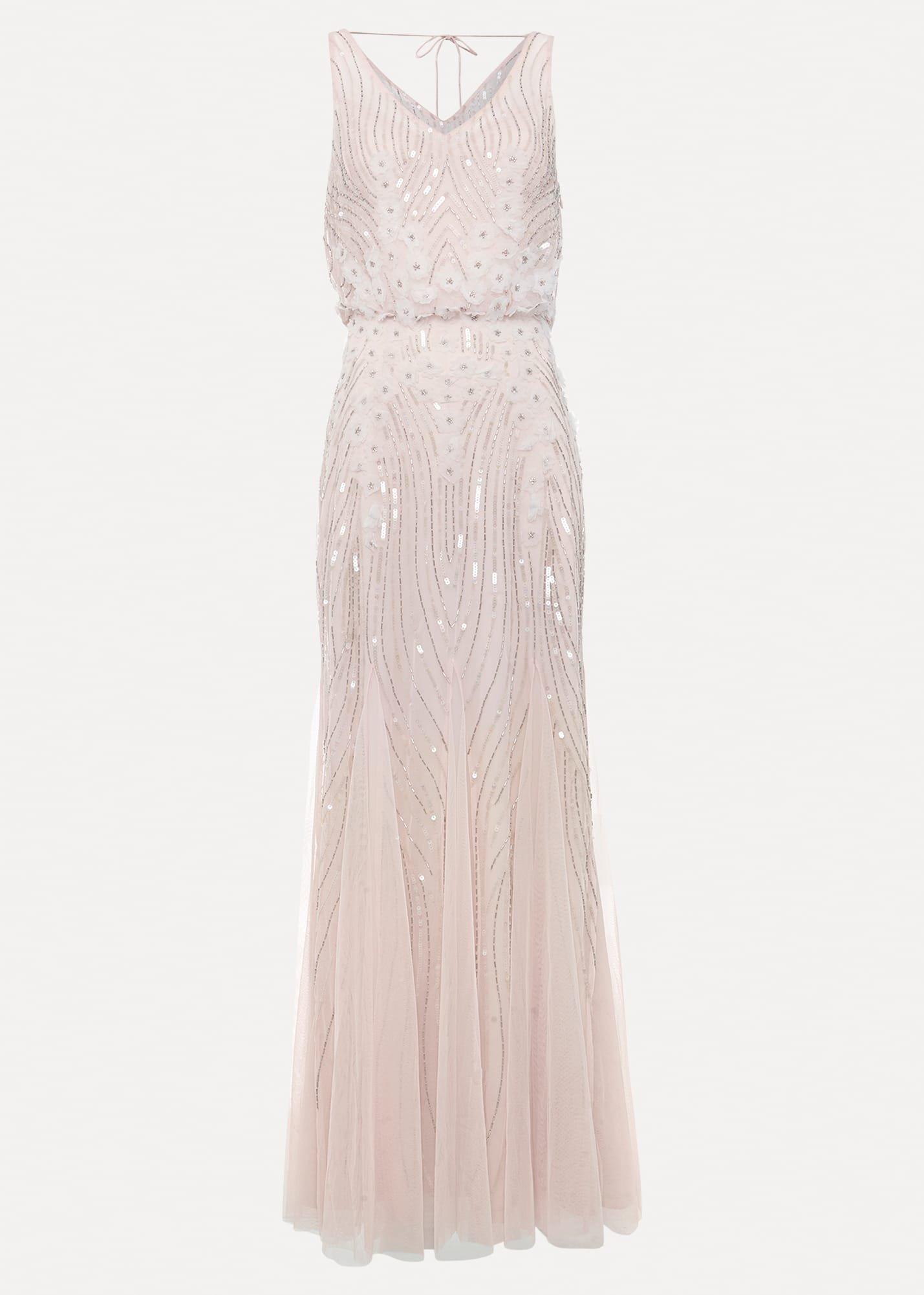 Lexi Ditsy Beaded Cowl Maxi Dress