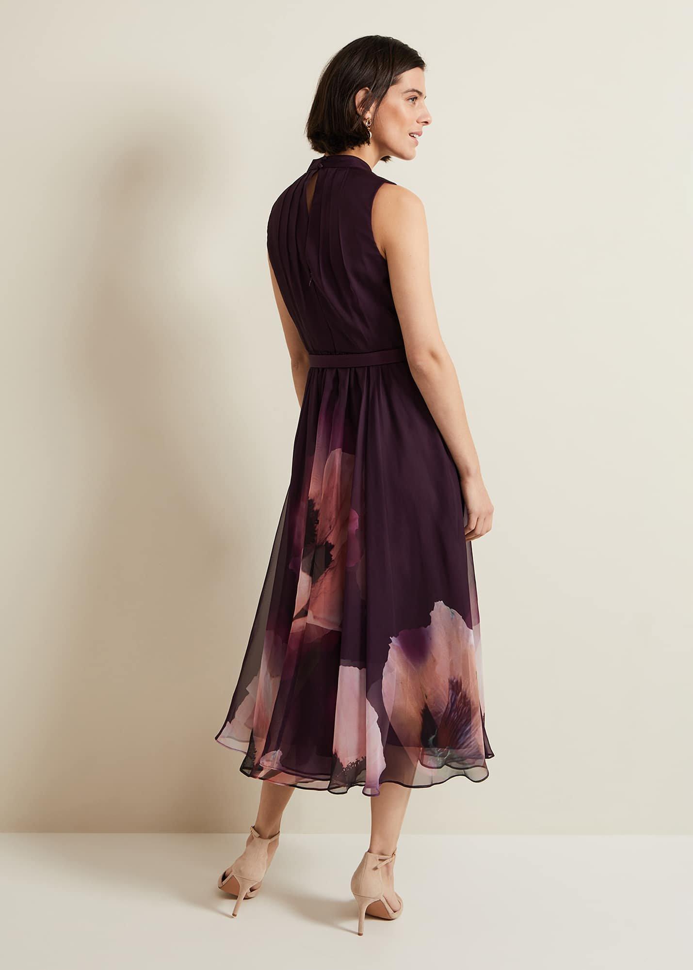 Bethany Placement Print Midi Dress