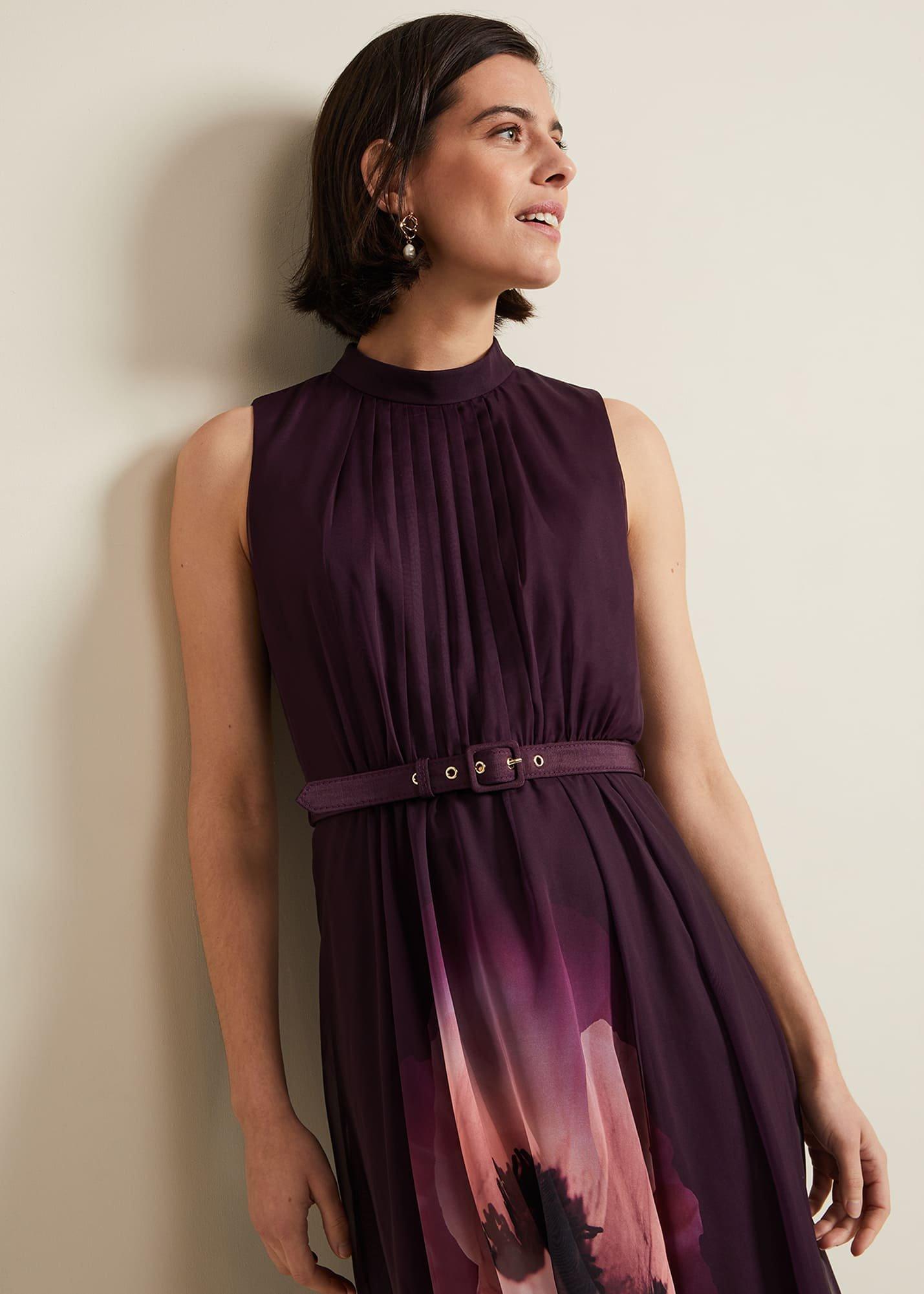 Bethany Placement Print Midi Dress