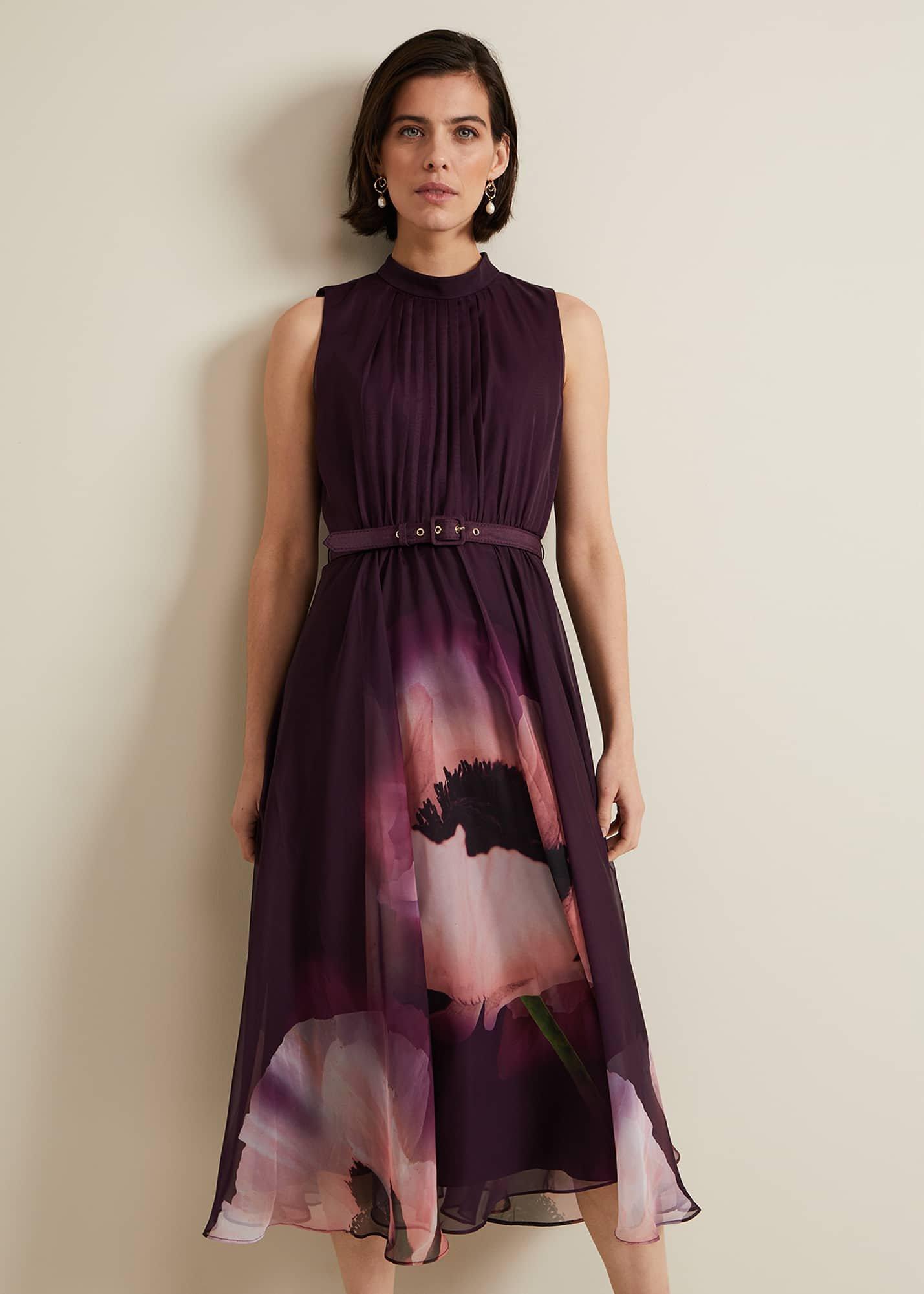 Bethany Placement Print Midi Dress