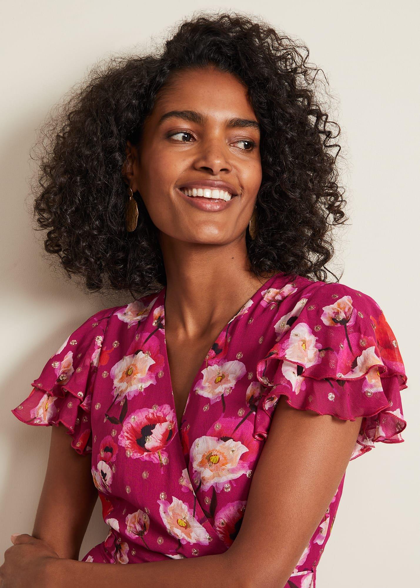 Nadine Ruffle Print Dress