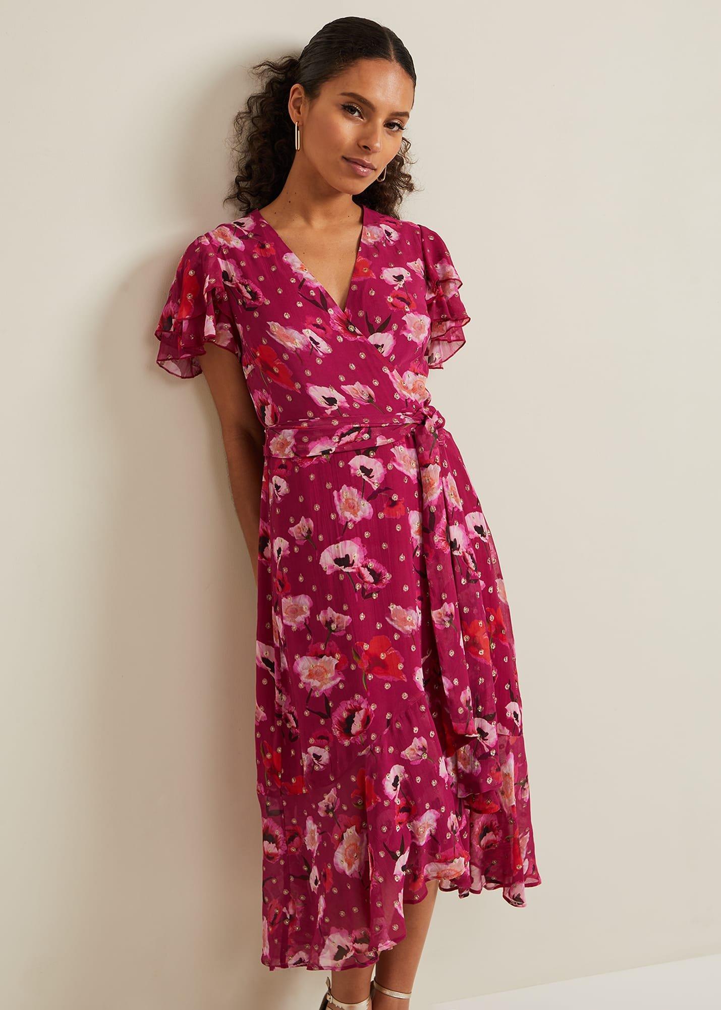 Petite Nadine Ruffle Print Dress