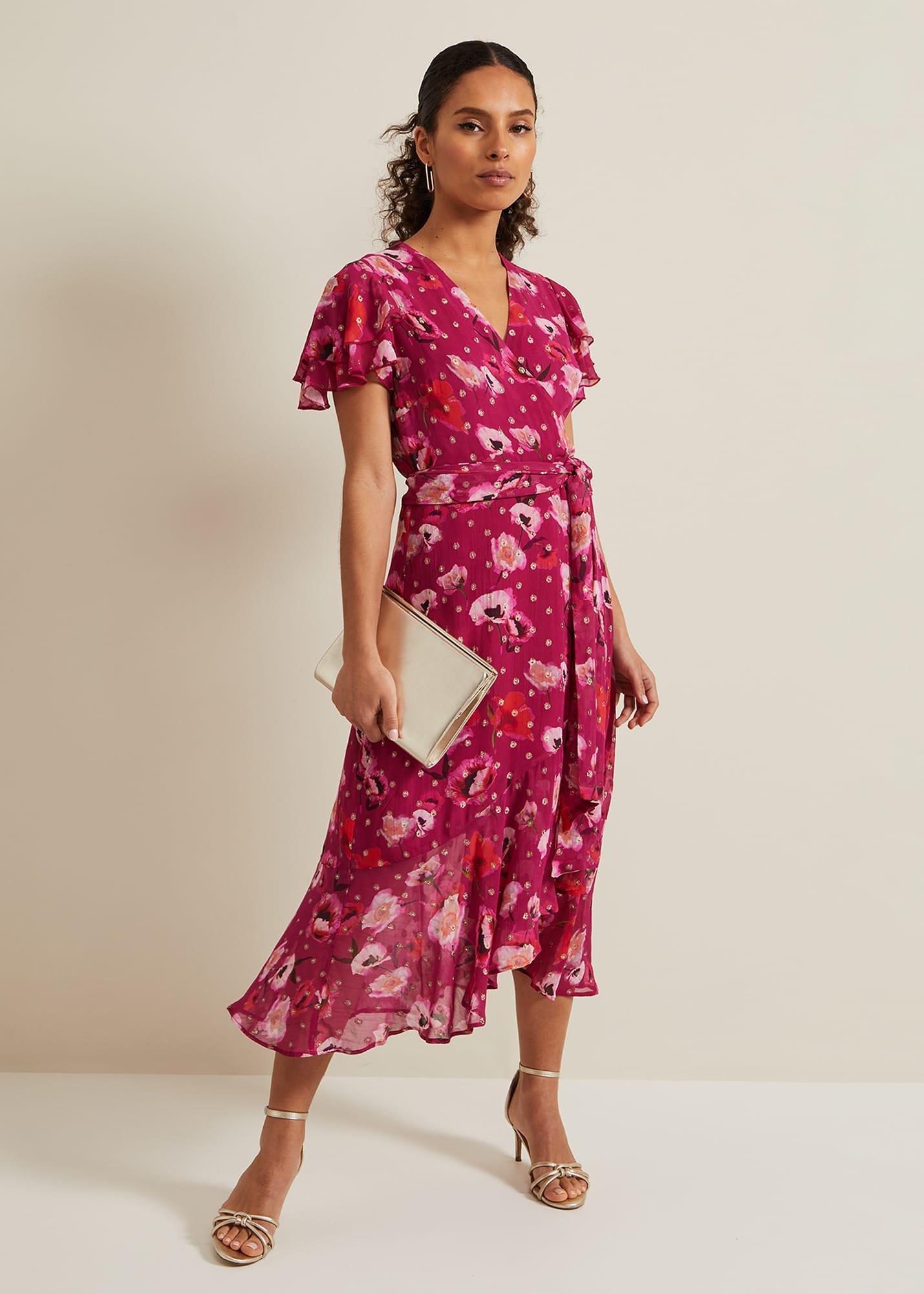 Petite Nadine Ruffle Print Dress