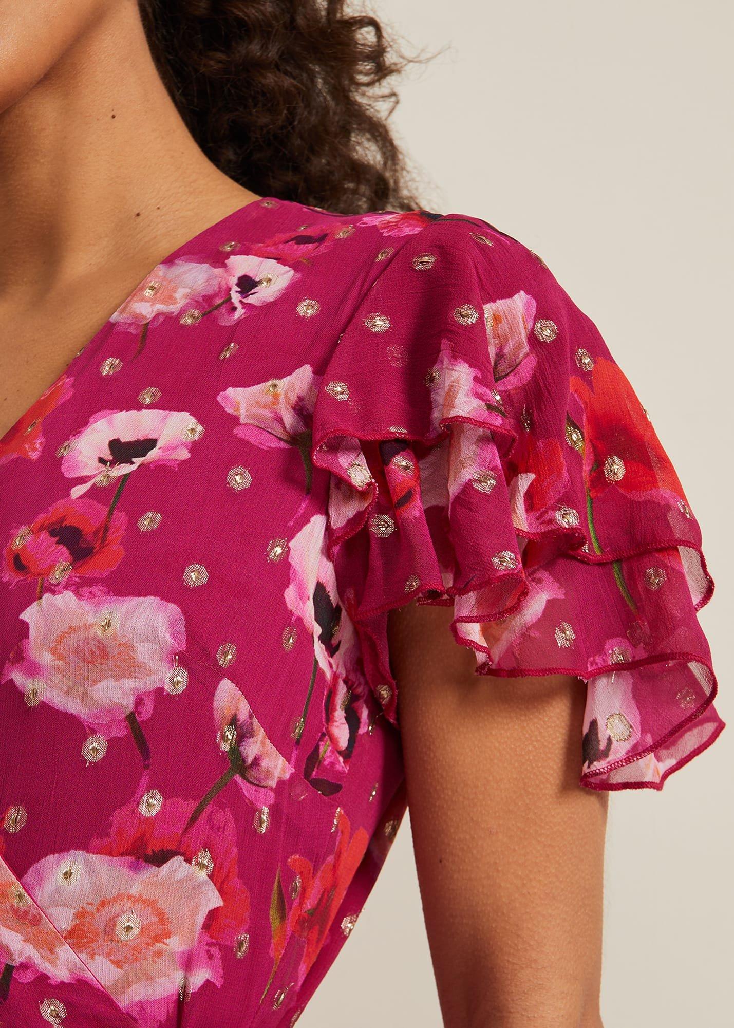Petite Nadine Ruffle Print Dress