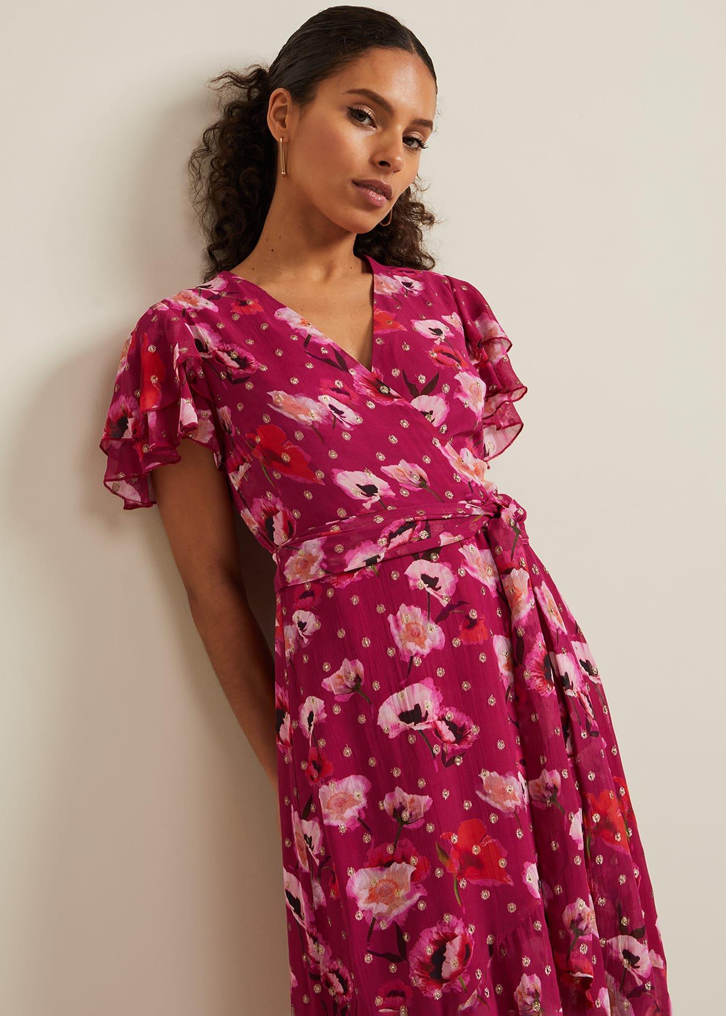 Petite Nadine Ruffle Print Dress