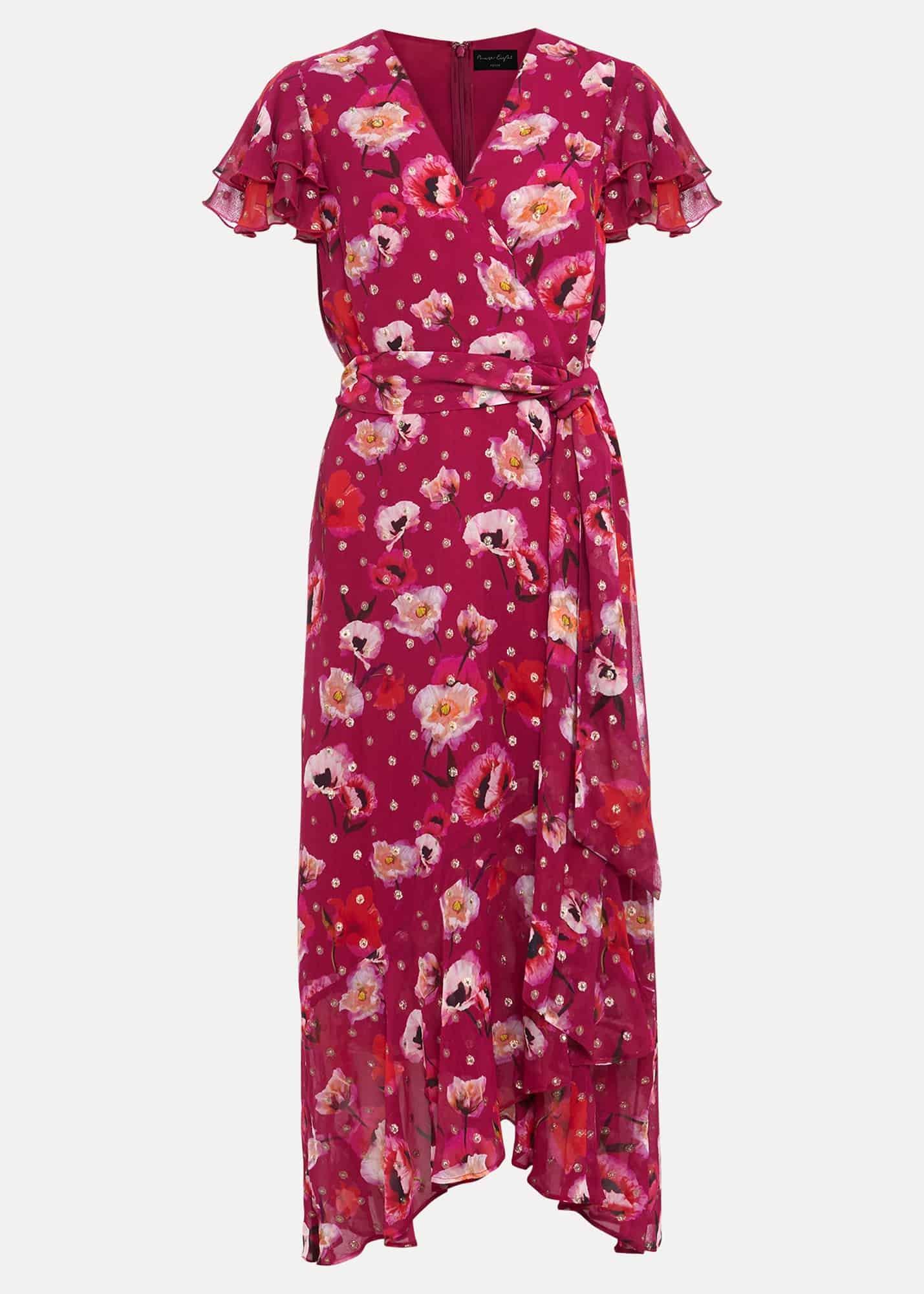 Petite Nadine Ruffle Print Dress