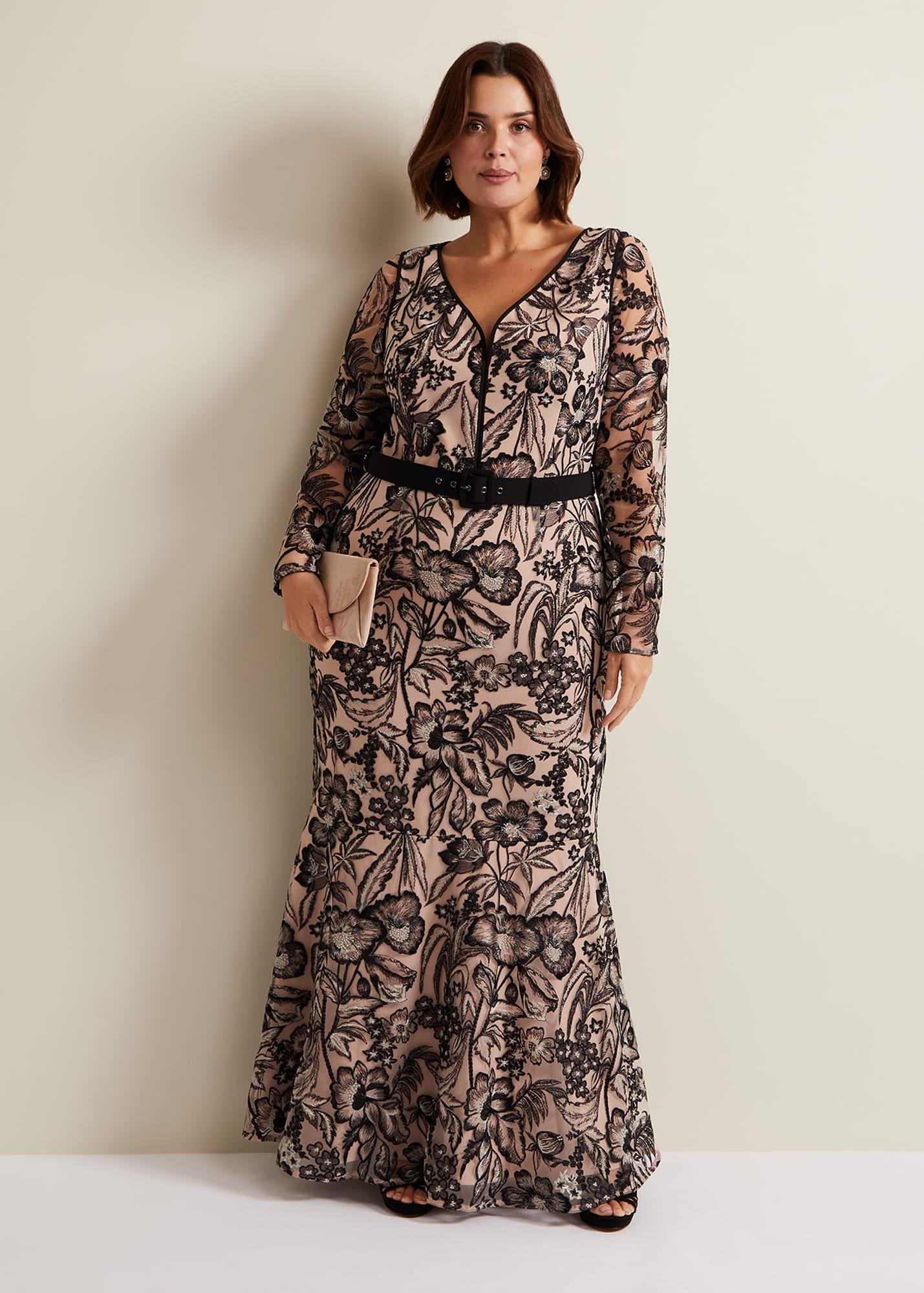 Nola V-Neck Embroidered Maxi Dress