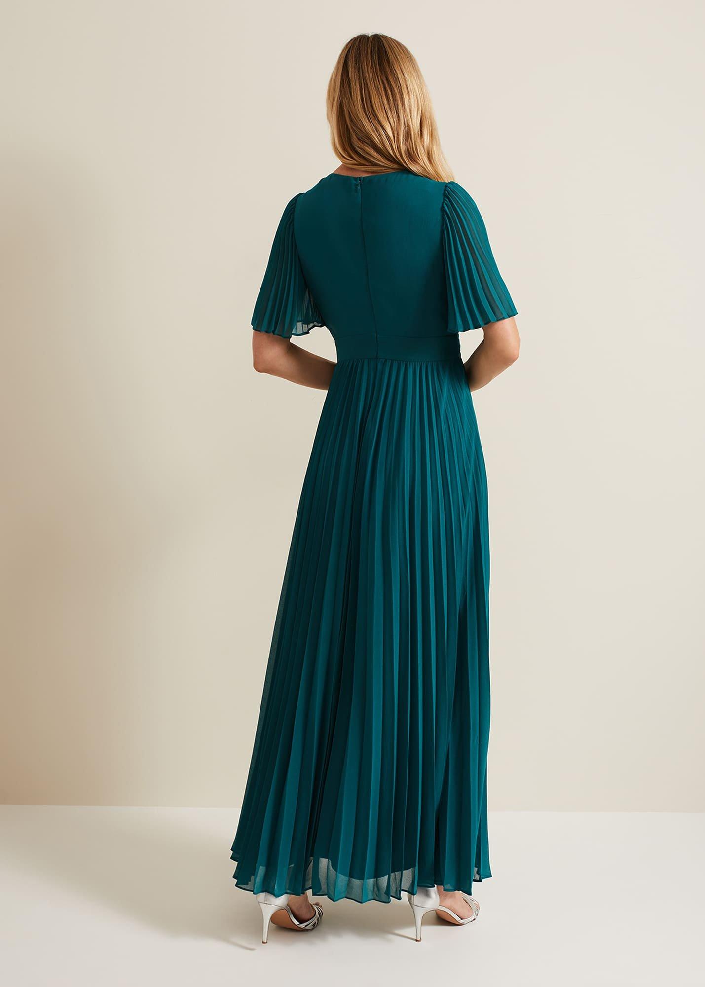Yasmina Pleated Maxi Dress