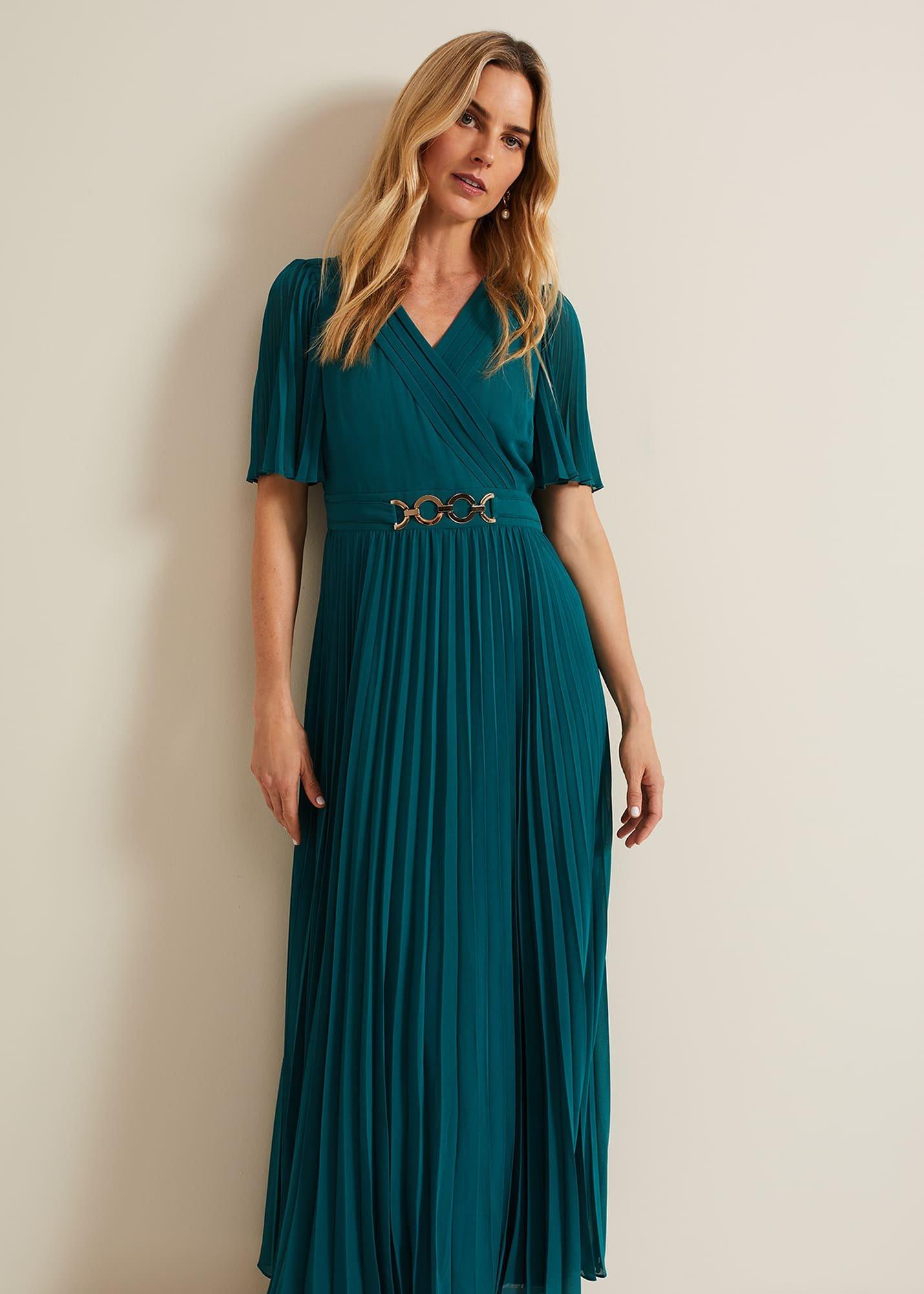 Yasmina Pleated Maxi Dress