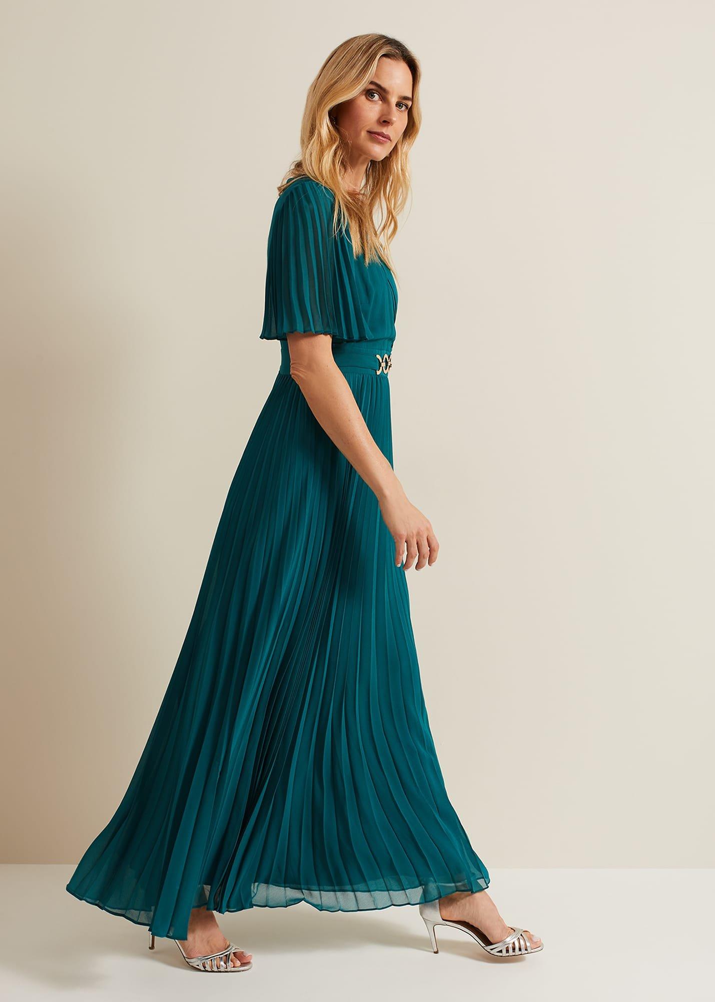 Yasmina Pleated Maxi Dress