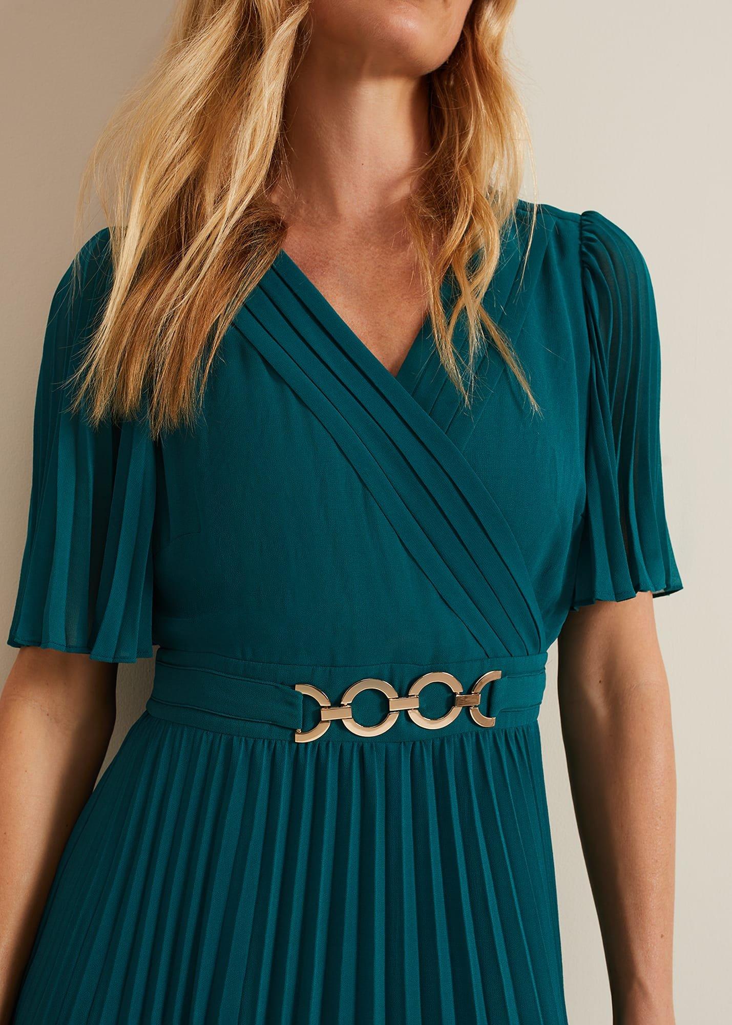 Yasmina Pleated Maxi Dress