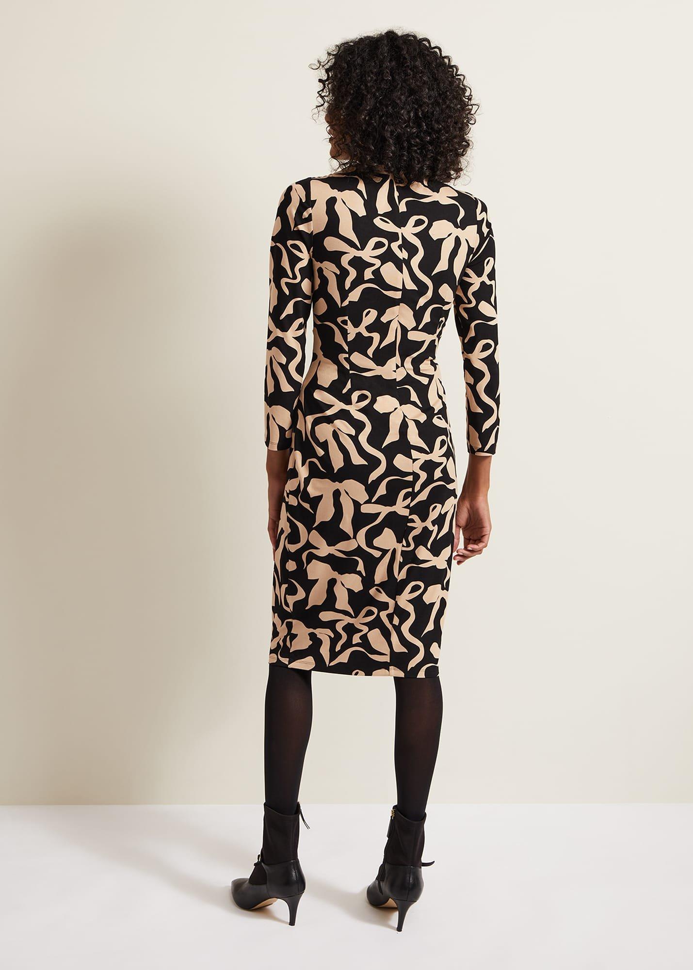 Brooke Jersey Bow Bodycon Midi Dress