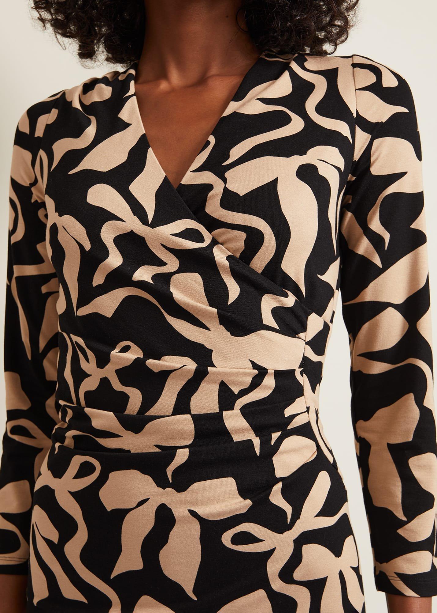 Brooke Jersey Bow Bodycon Midi Dress