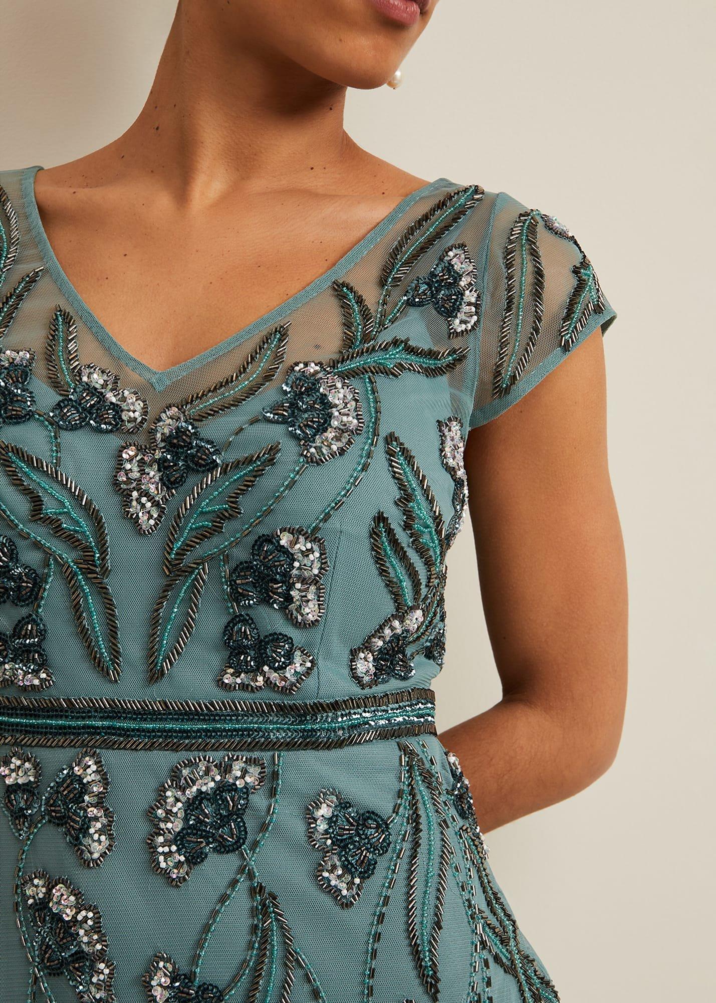 Petite Evonne Beaded Maxi Dress