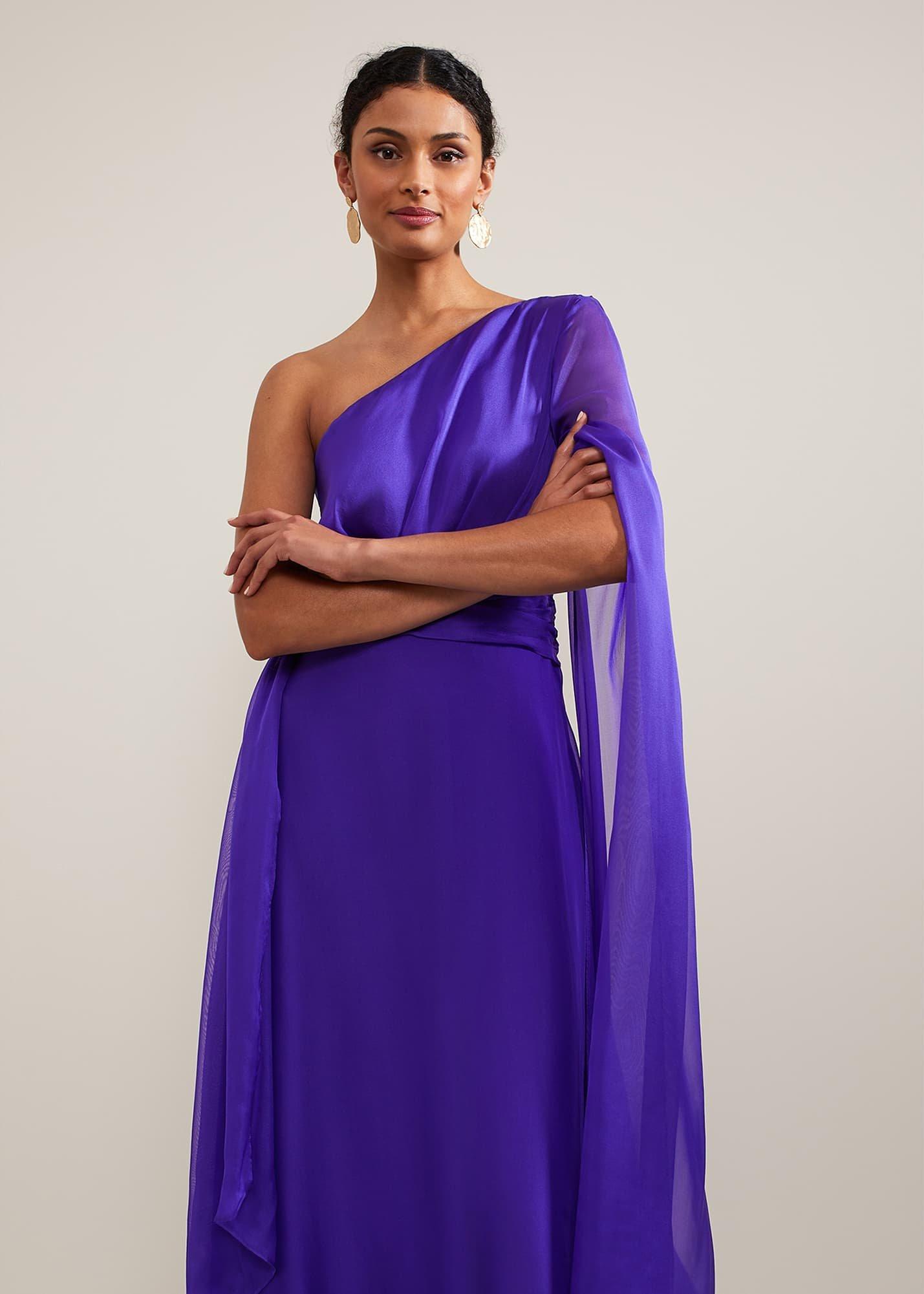 Darby Silk One Shoulder Maxi Dress