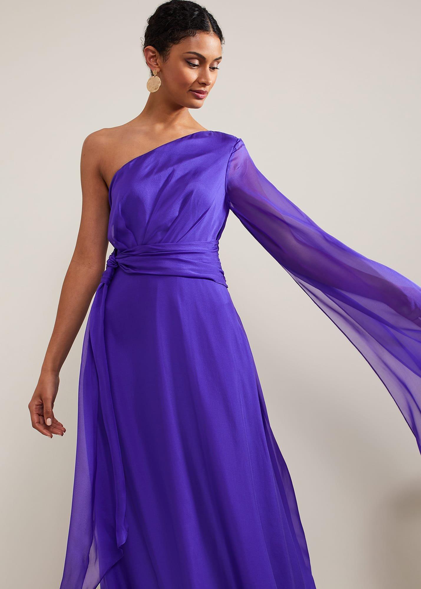 Darby Silk One Shoulder Maxi Dress