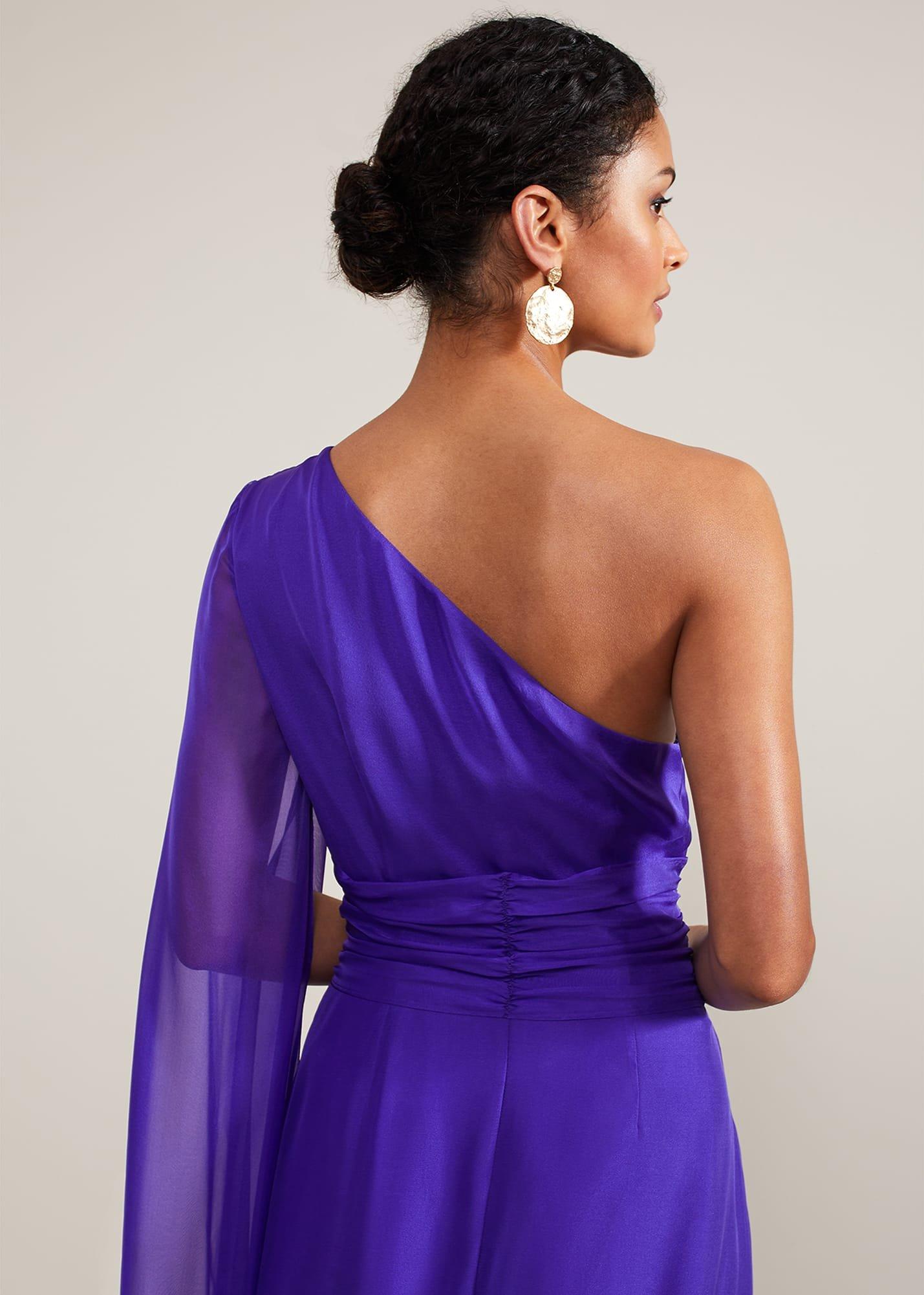Darby Silk One Shoulder Maxi Dress