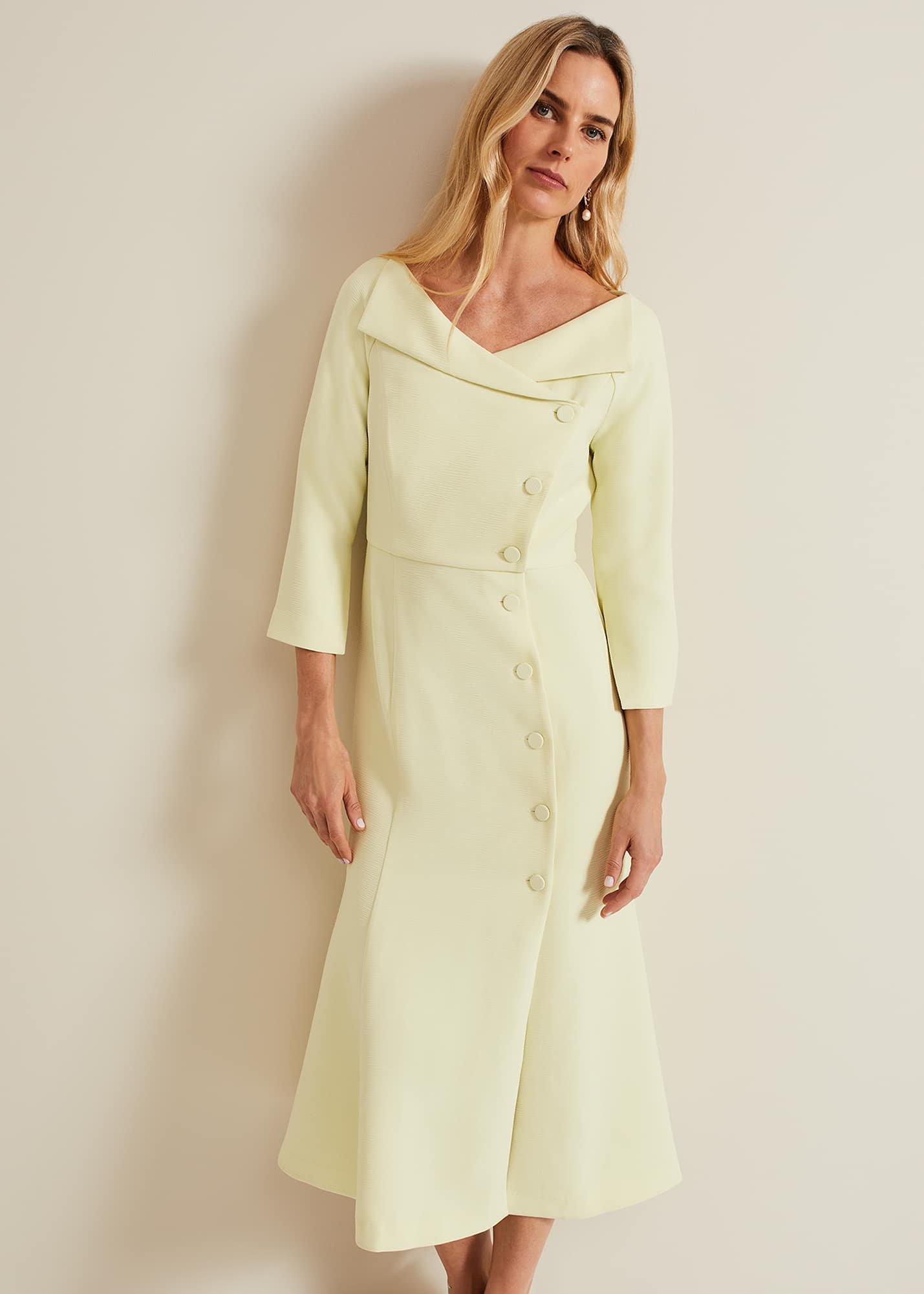 Sienna Tux Button Midi Dress