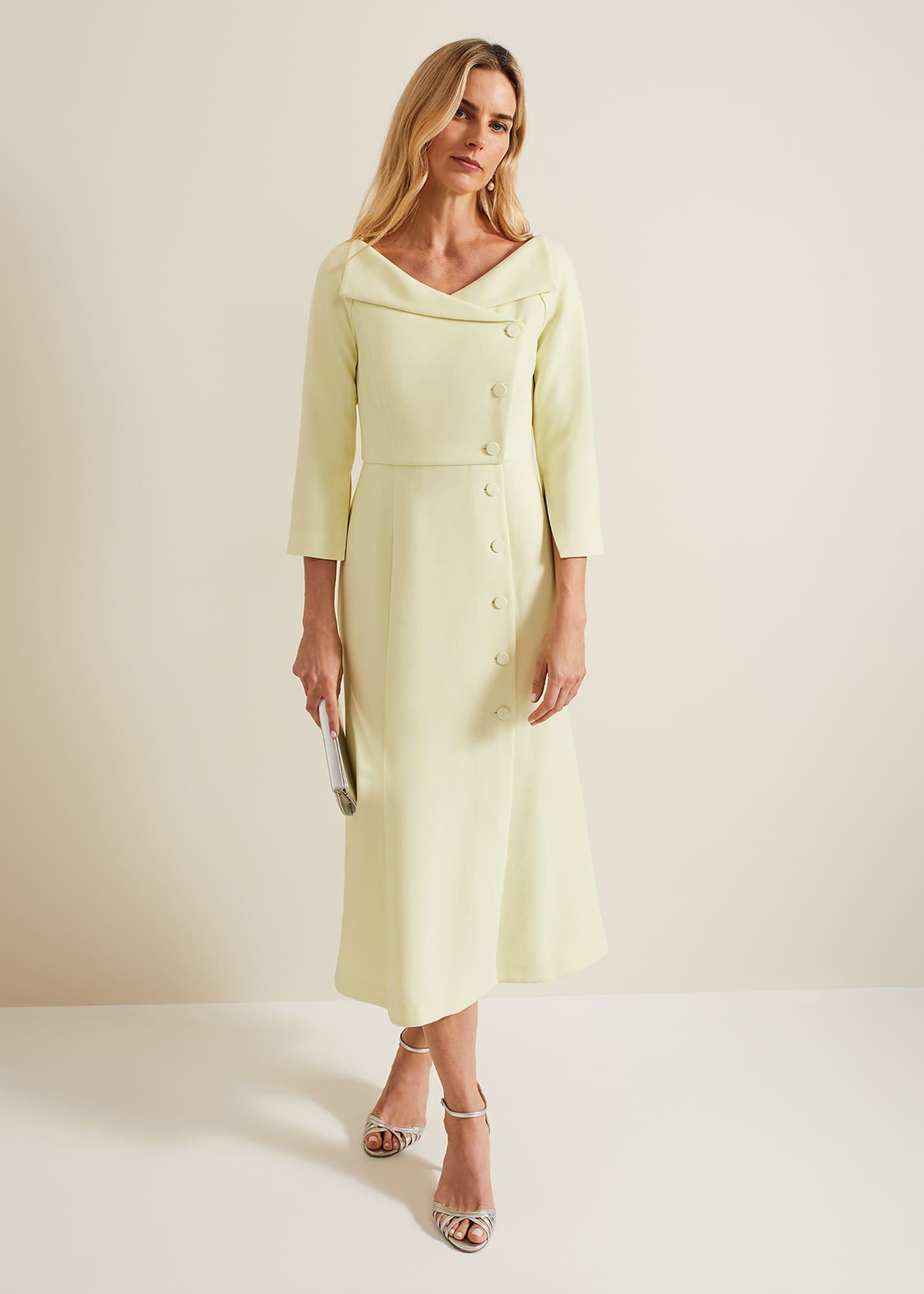 Sienna Tux Button Midi Dress