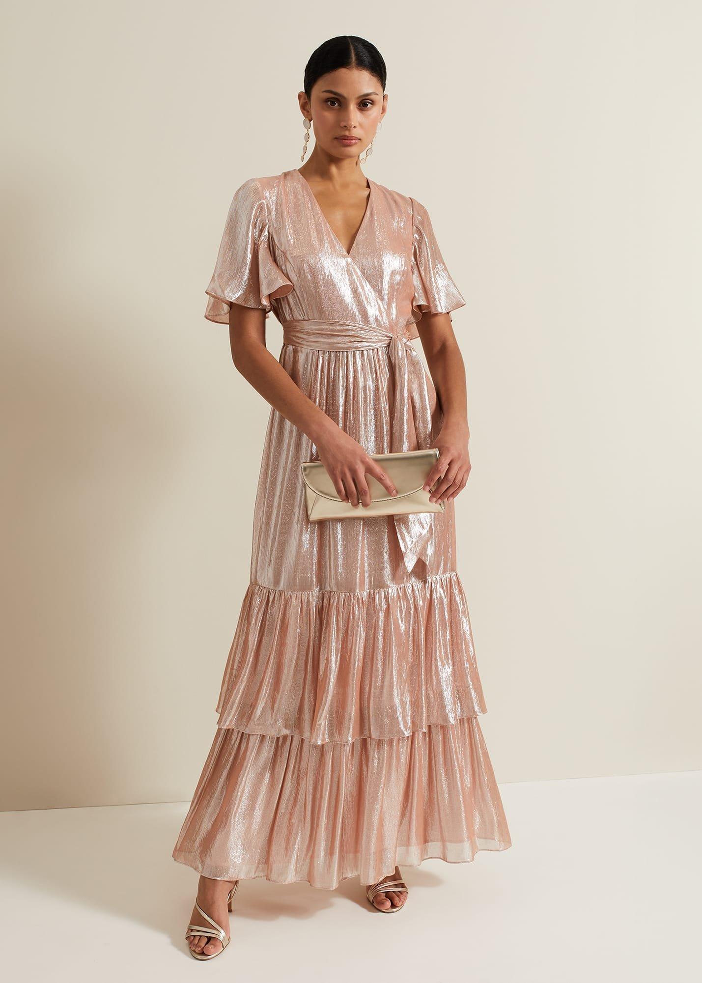 Fleur Metallic Maxi Dress