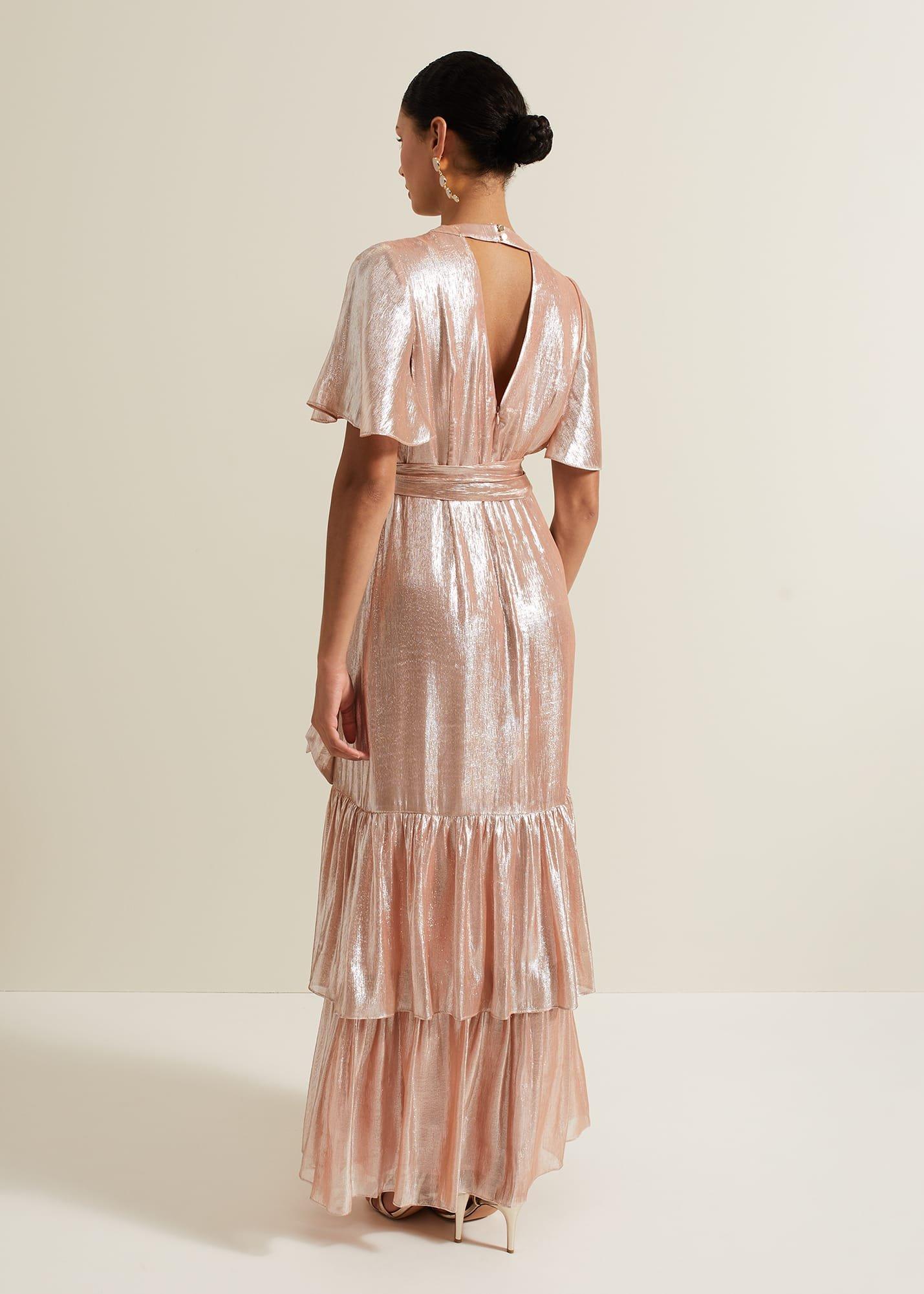 Fleur Metallic Maxi Dress