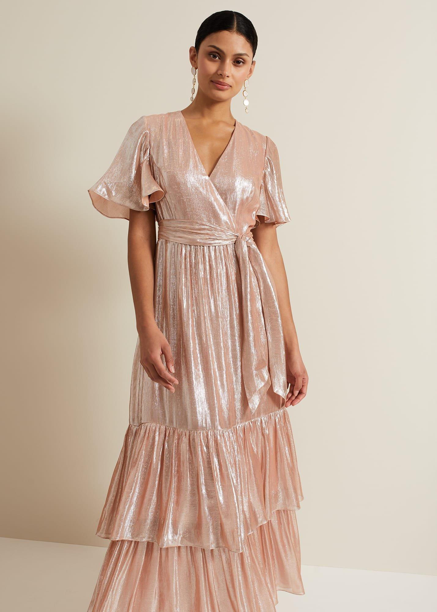 Fleur Metallic Maxi Dress
