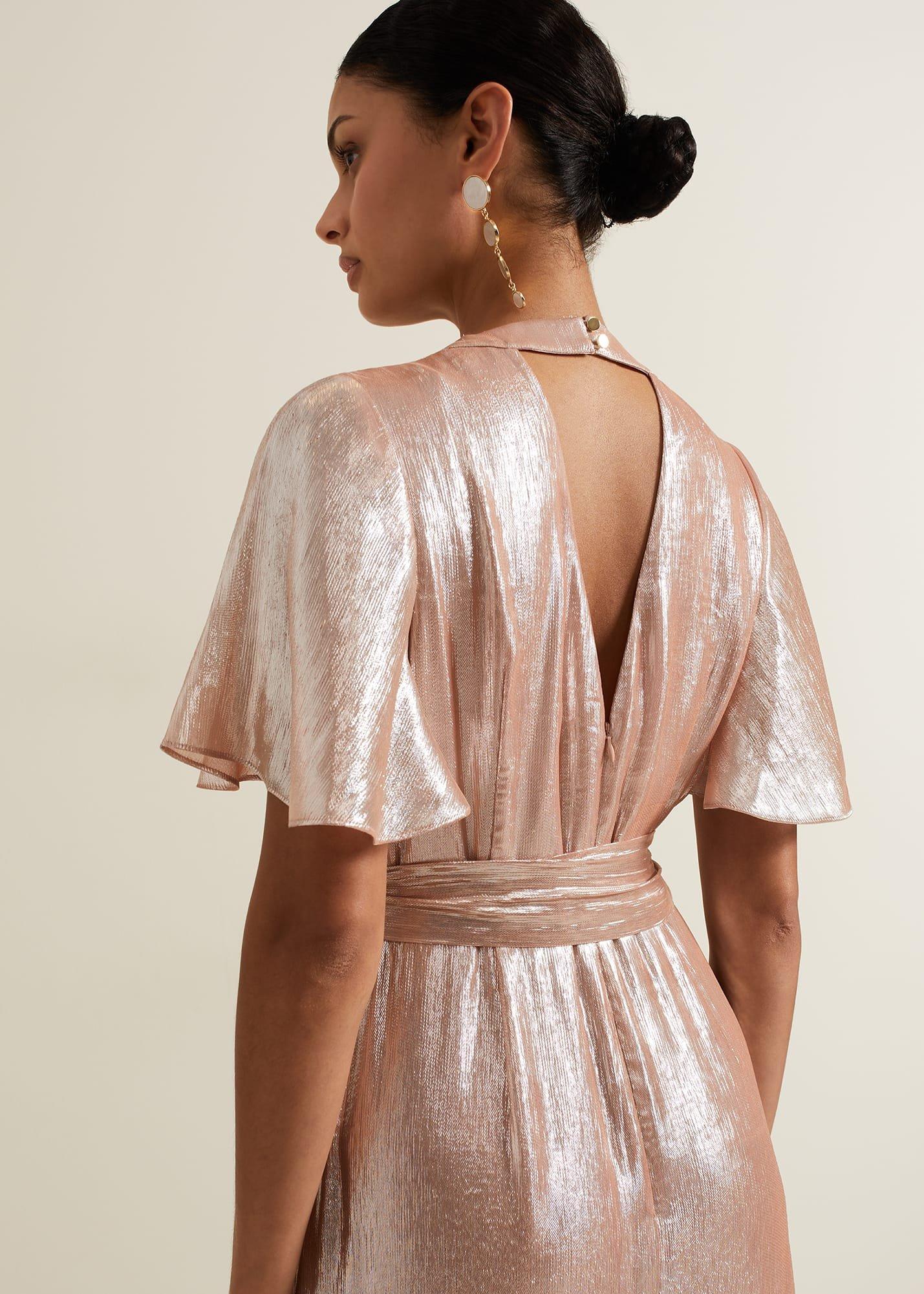 Fleur Metallic Maxi Dress