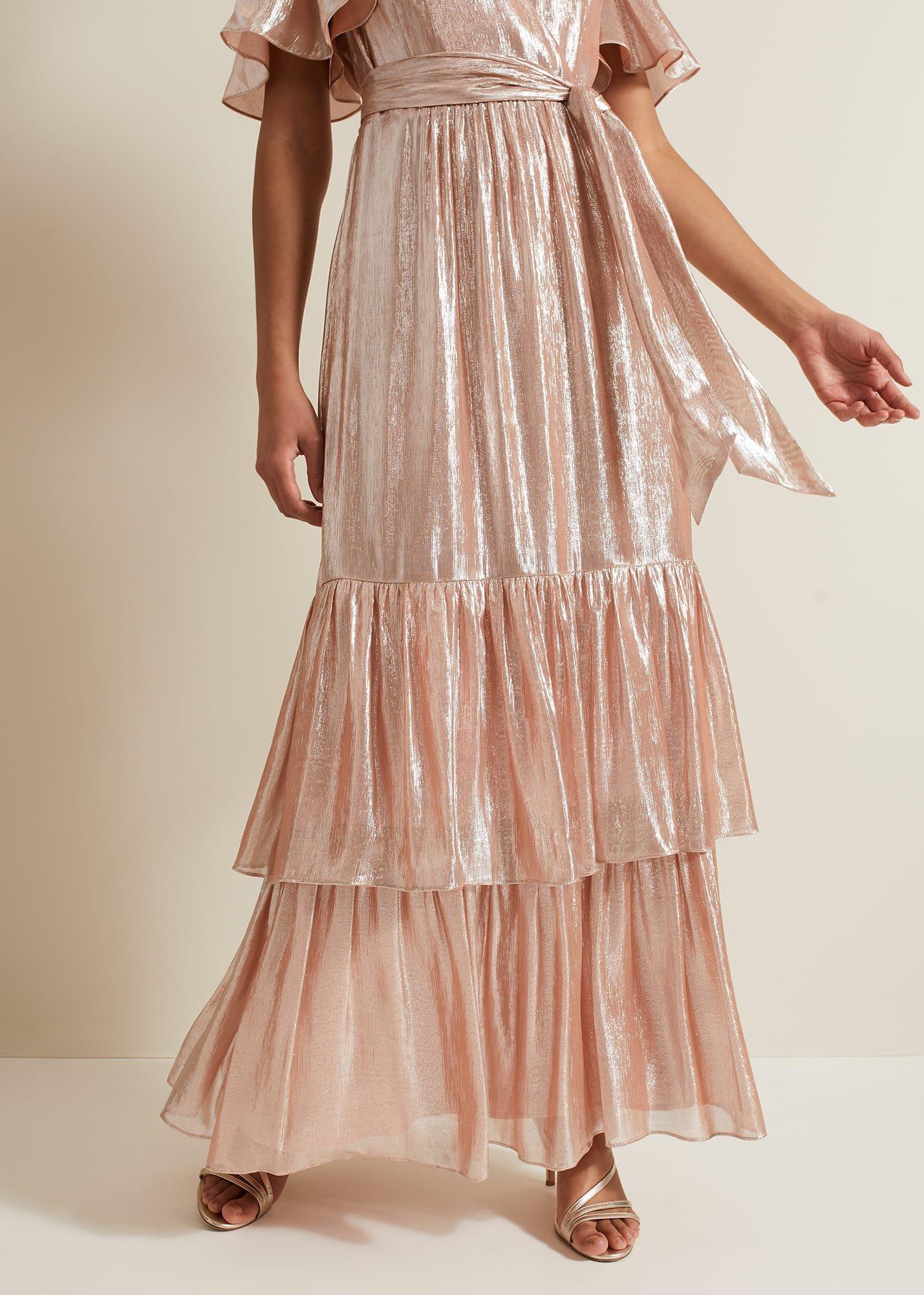 Fleur Metallic Maxi Dress